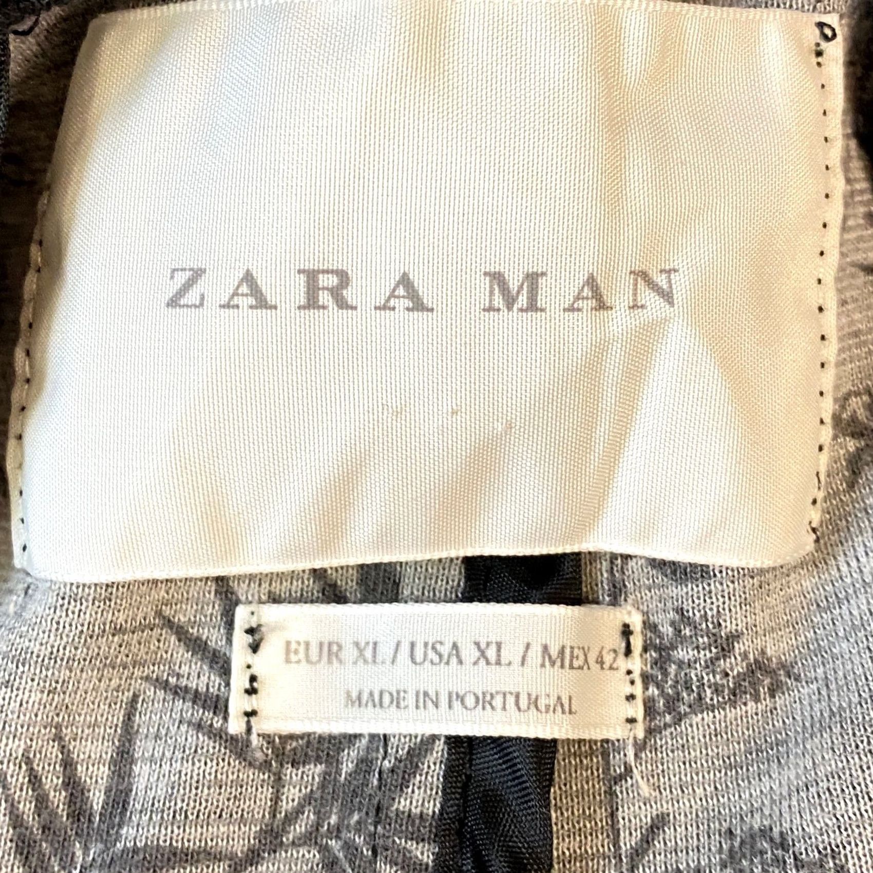 Zara Zara Man Blazer Mens XL Slim Fit Textured Navy Blue 2-Button Patch Pocket Notch Lapel Business Casual Jacket Size 46R - 3 Thumbnail