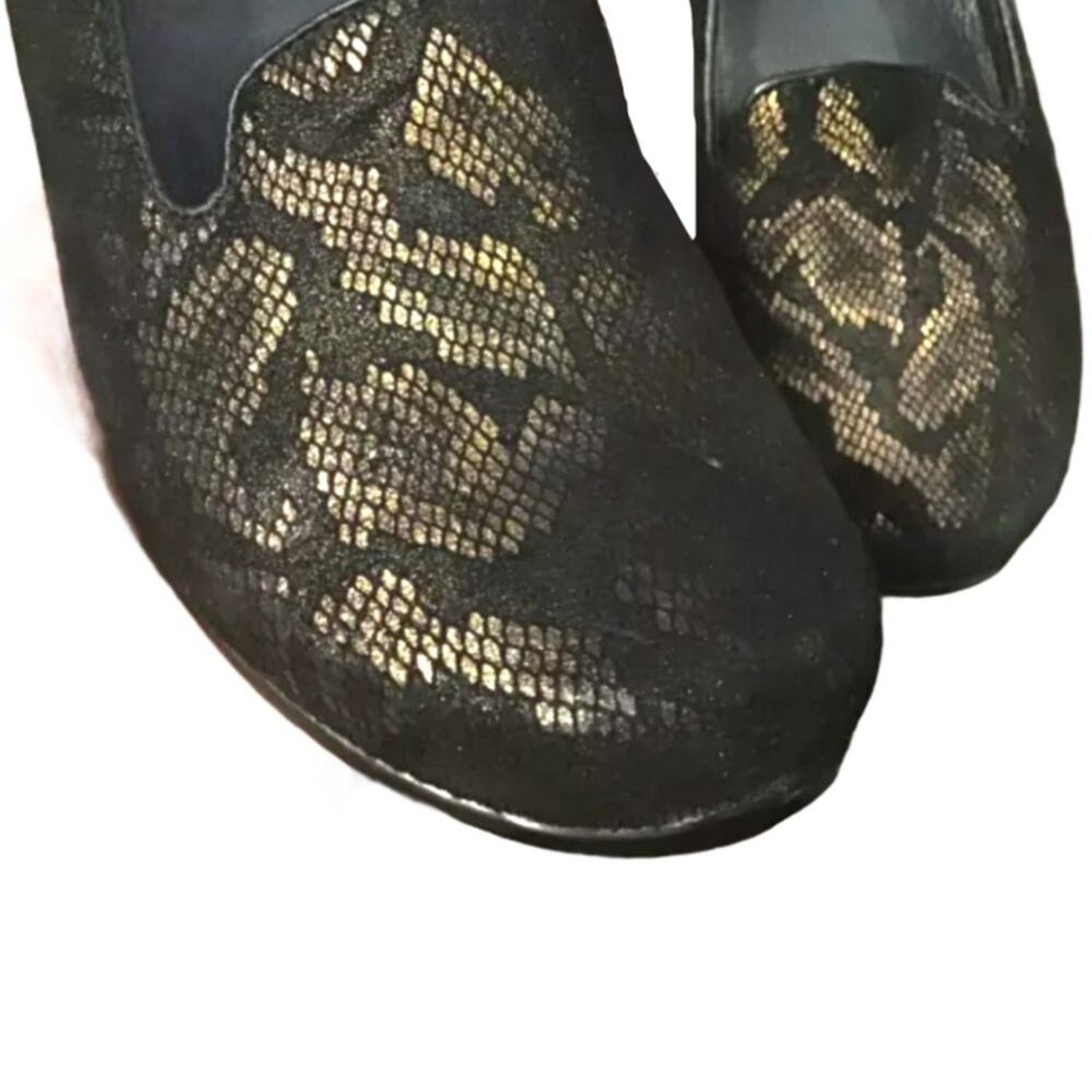 Dansko Dansko Snake Gold Black Slip On Comfort Shoes Size US 6.5 / IT 36.5 - 2 Thumbnail