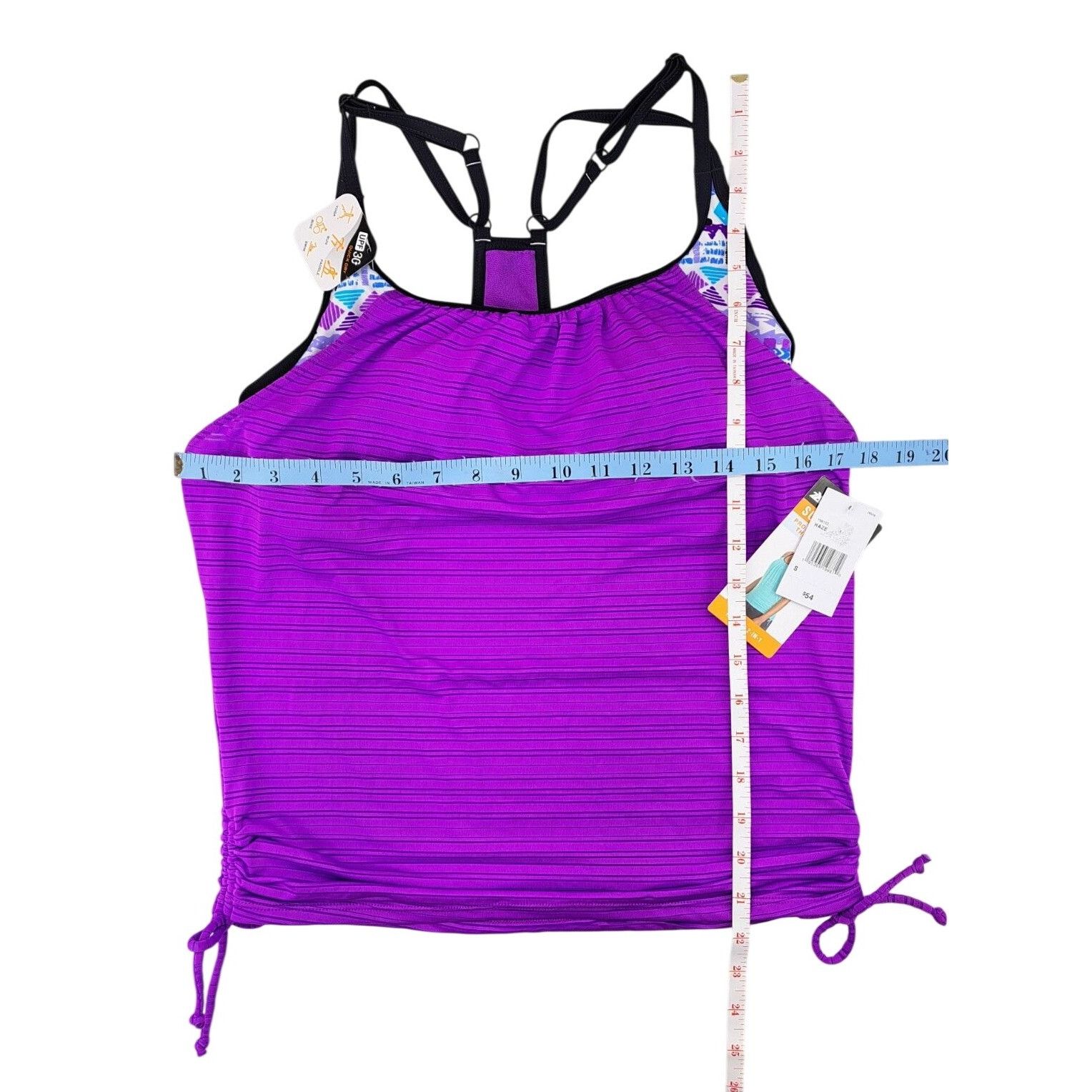 ZeroXposur ZeroXposur Women Ruched 2-In-1 Tankini Top Adjustable Straps Size S / US 4 / IT 40 - 8 Thumbnail