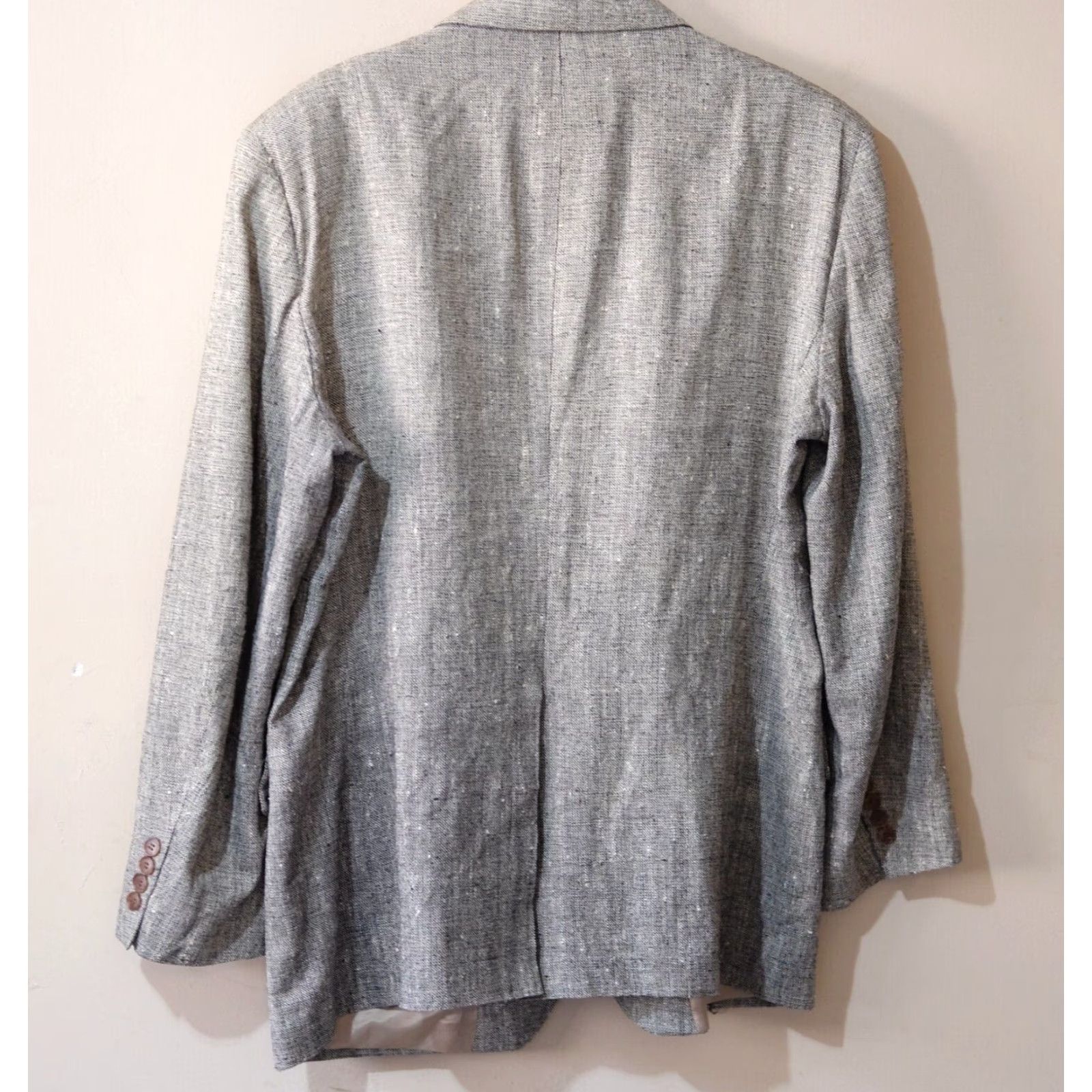 Vintage VINTAGE Executive Collection Suit Jacket 46R Wool Silk Tweed Notch Lapel Men’s 90s Size 46R - 5 Thumbnail