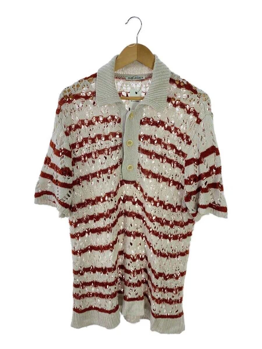 image of Our Legacy Open Stitch Hemp Stripe Short Sleeve Shirt, Men's (Size Small)