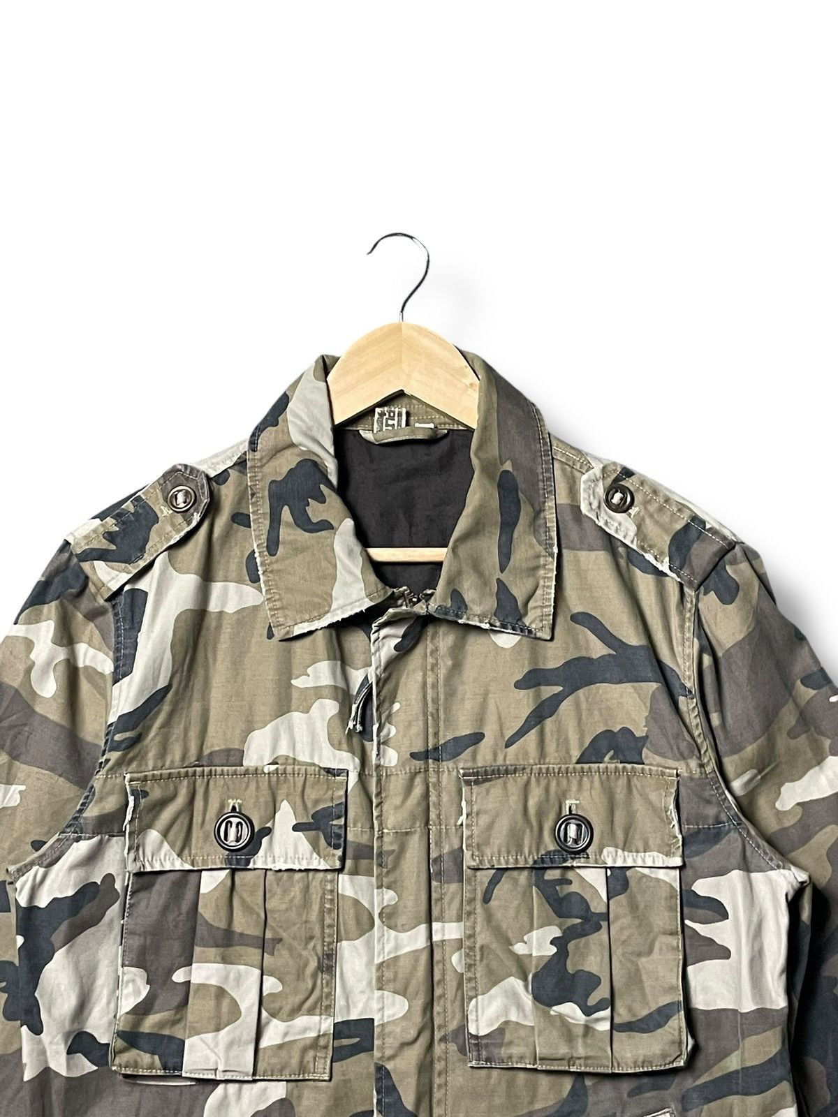 Japanese Brand × Vintage Japanese Brand Military Camo Double Pocket Jacket(44) Size US XS / EU 42 / 0 - 4 Thumbnail