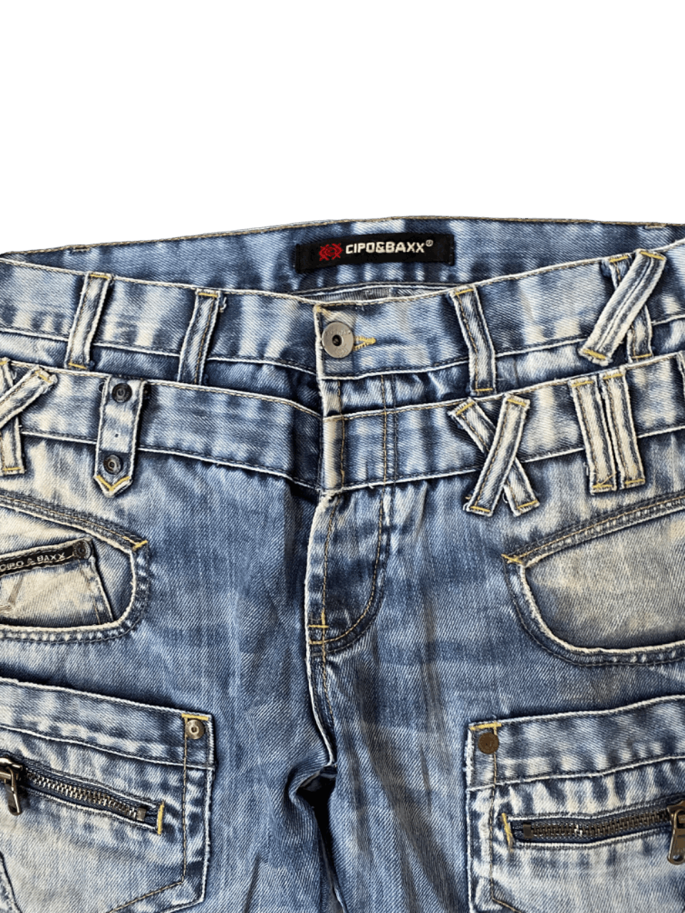 14th Addiction × If Six Was Nine Distressed Double Waist Multipocket Denim Size US 35 - 5 Thumbnail
