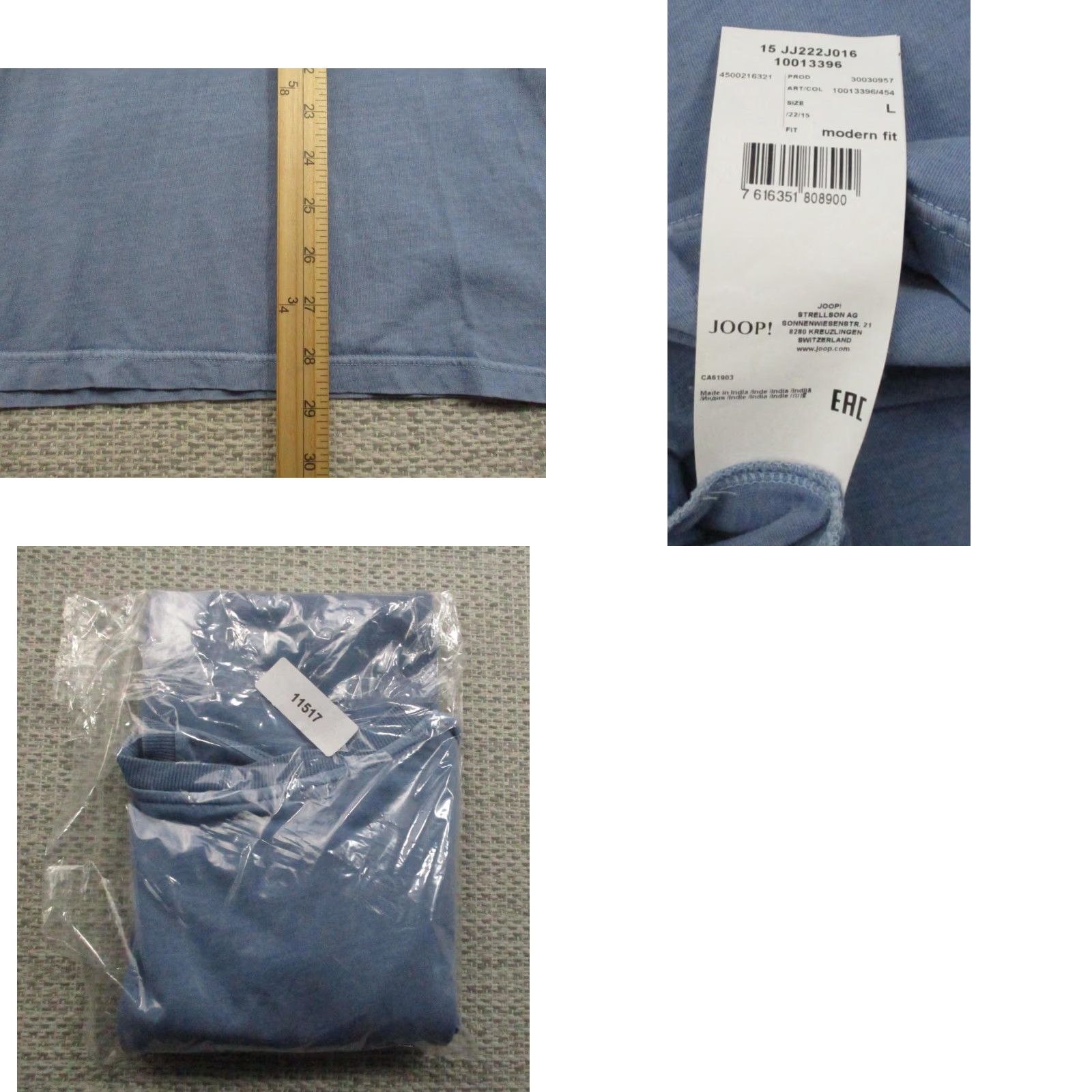 Vintage Joop Jeans Shirt Mens Large Blue Modern Fit 1988 J! Logo Graphic Tee Casual Size US L / EU 52-54 / 3 - 9 Thumbnail