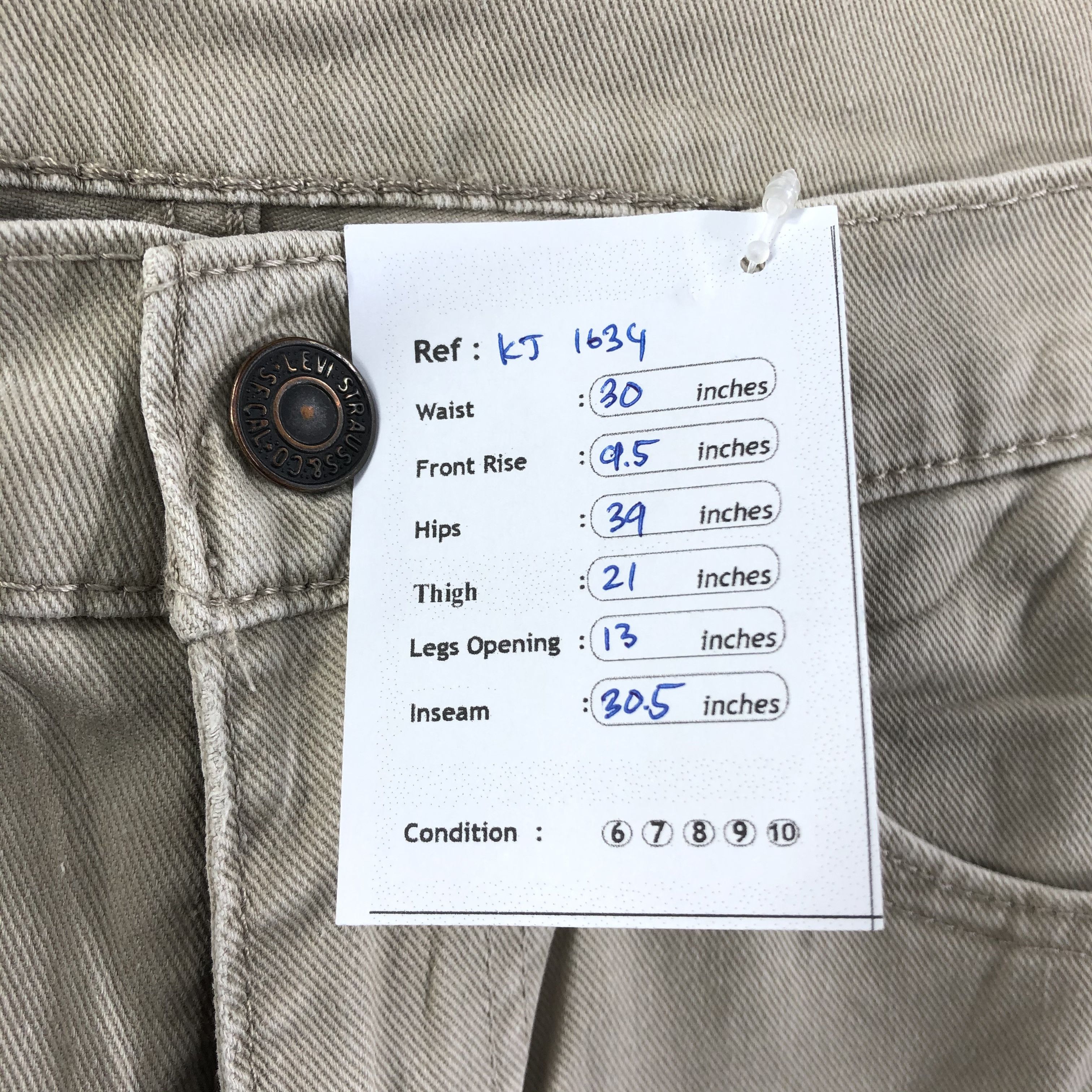 Levi's Levis 511 Jeans Slim Fit Denim KJ1634 Size US 29 - 12 Thumbnail