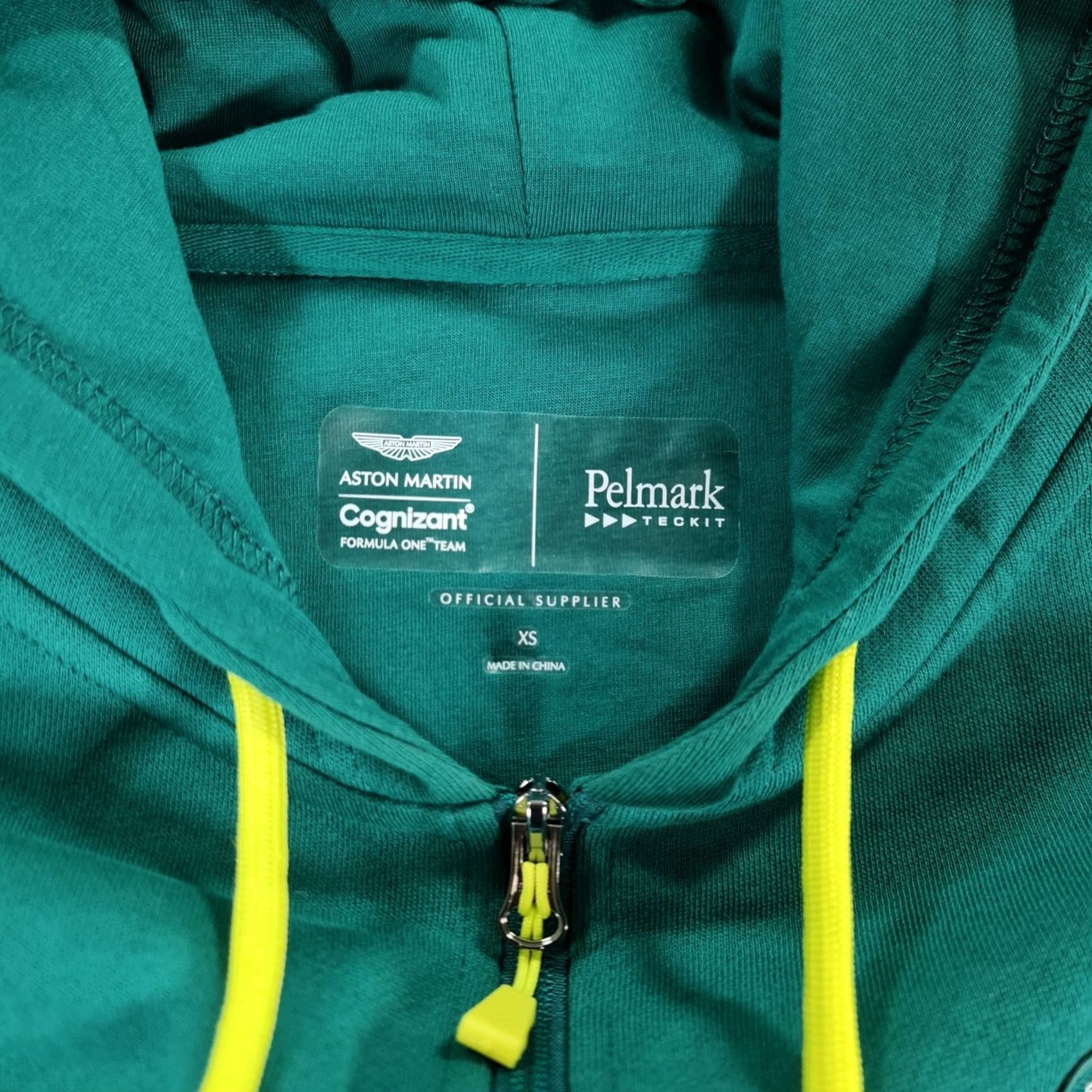 Vintage Aston Martin Mens Hoodie Green XS Logo Full Zip Hooded Pockets Sport Fleece Size US XS / EU 42 / 0 - 5 Thumbnail