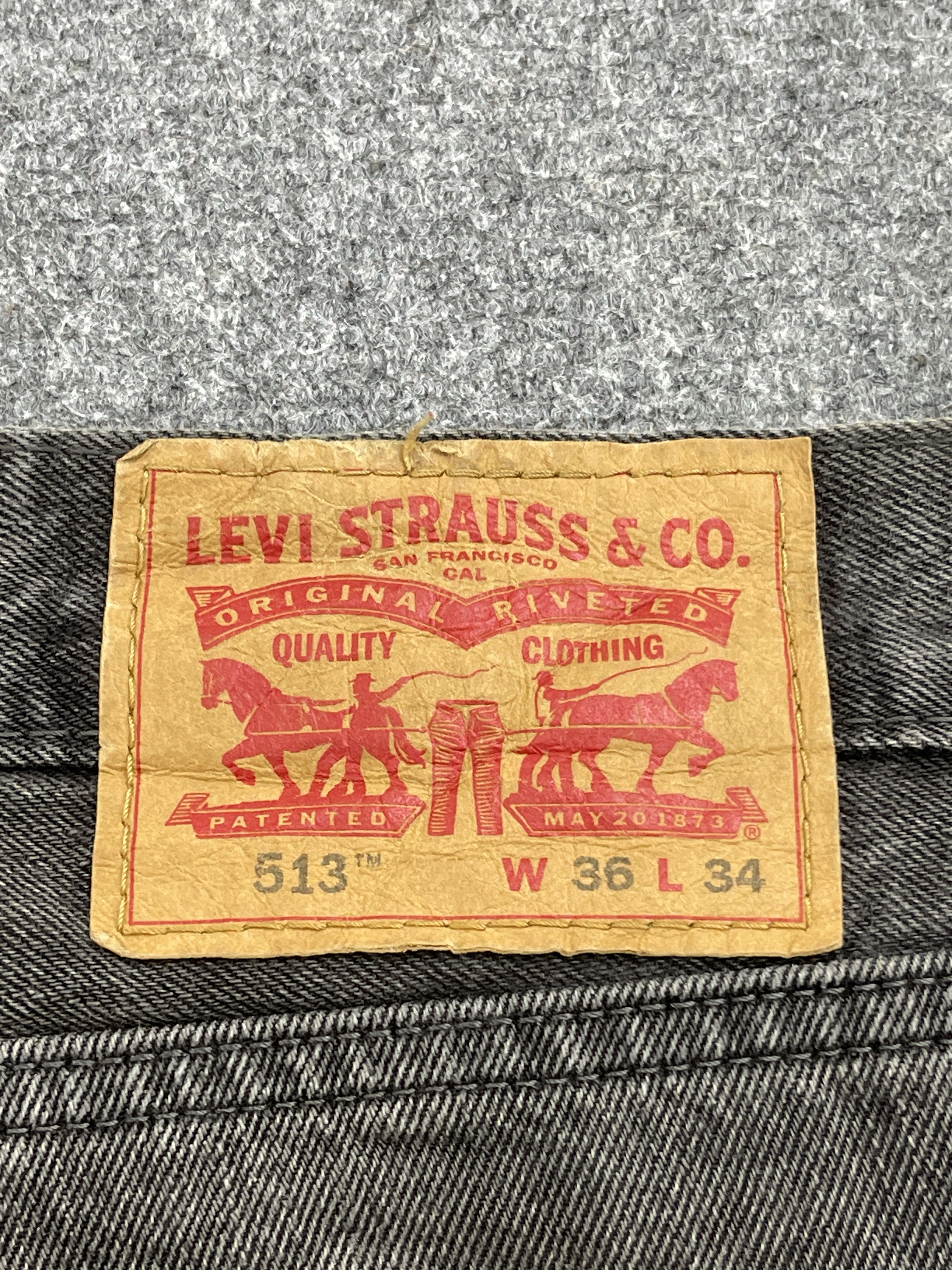 Vintage Levis 513 Faded Black Jeans DP2489