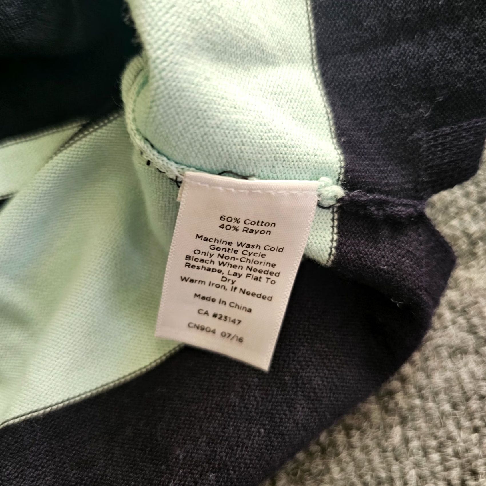 Talbots Talbots Shirt Womens Large Blue Green Striped 3/4 Sleeve Knit Casual Career Size L / US 10 / IT 46 - 7 Thumbnail