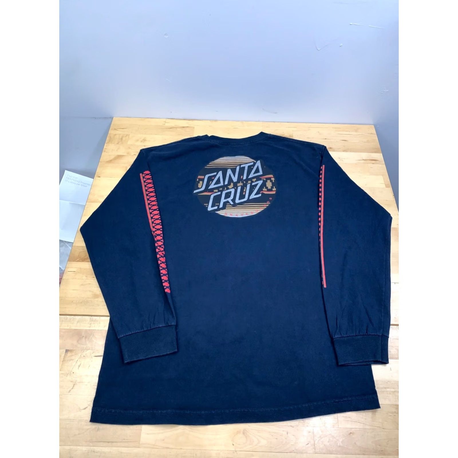 Vintage VINTAGE Santa Cruz Shirt Men L Blue Long Sleeve Crew Neck Logo Graphic Print 90s/Y2K Java? Size US L / EU 52-54 / 3 - 6 Thumbnail