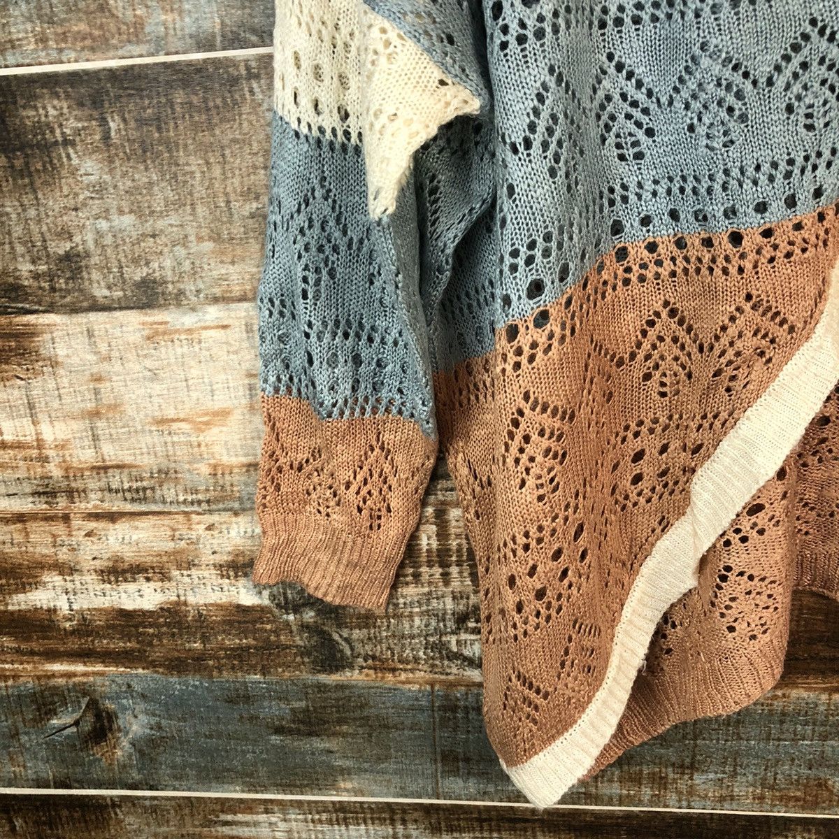 Japanese Brand Japan vintage crochet meshnet Cardigan Knitwear #A1486 Size M / US 6-8 / IT 42-44 - 7 Thumbnail