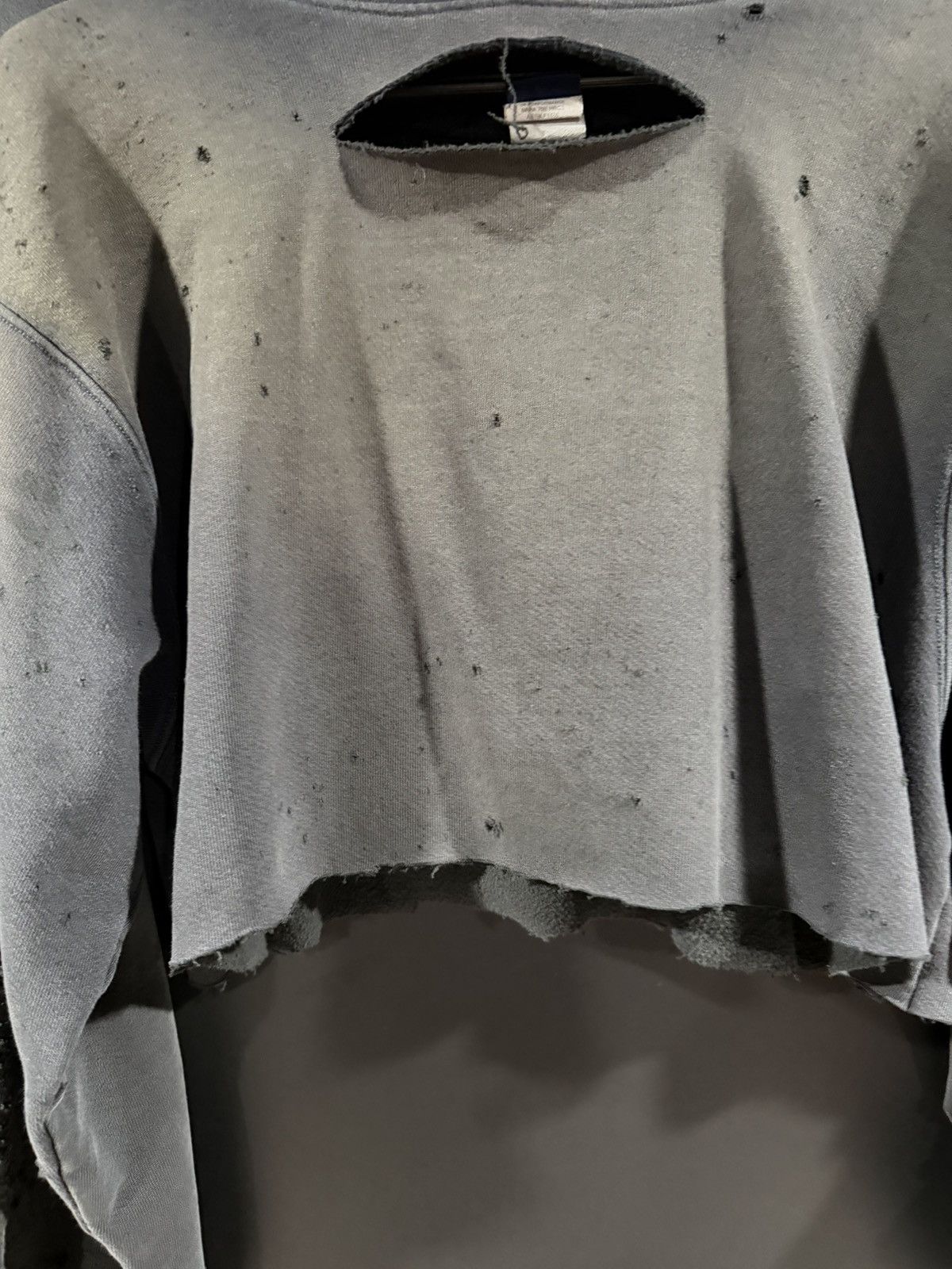 Vintage 2010s Vintage FR Sun Faded Thrashed Cropped Grunge Hoodie XL Size US XL / EU 56 / 4 - 4 Thumbnail
