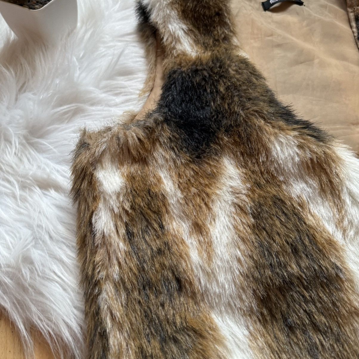 Hysteric Glamour 📌 Vintage Crazy Faux Fur Y2K Vest Animal Print Size XL / US 12-14 / IT 48-50 - 3 Thumbnail