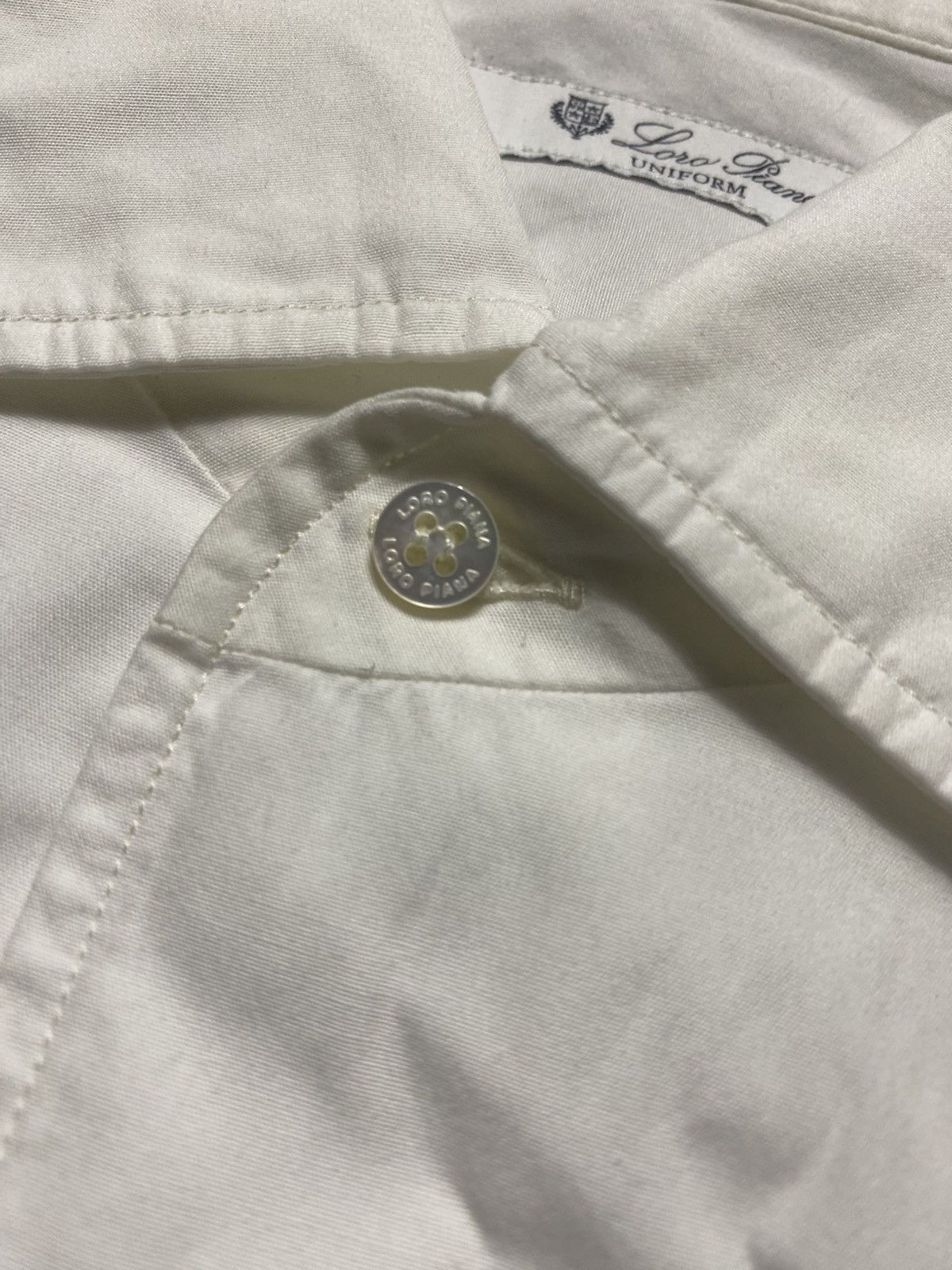 Loro Piana LORO PIANA ANDRE COTTON SHIRT OPTICAL WHITE Size US S / EU 44-46 / 1 - 10 Thumbnail