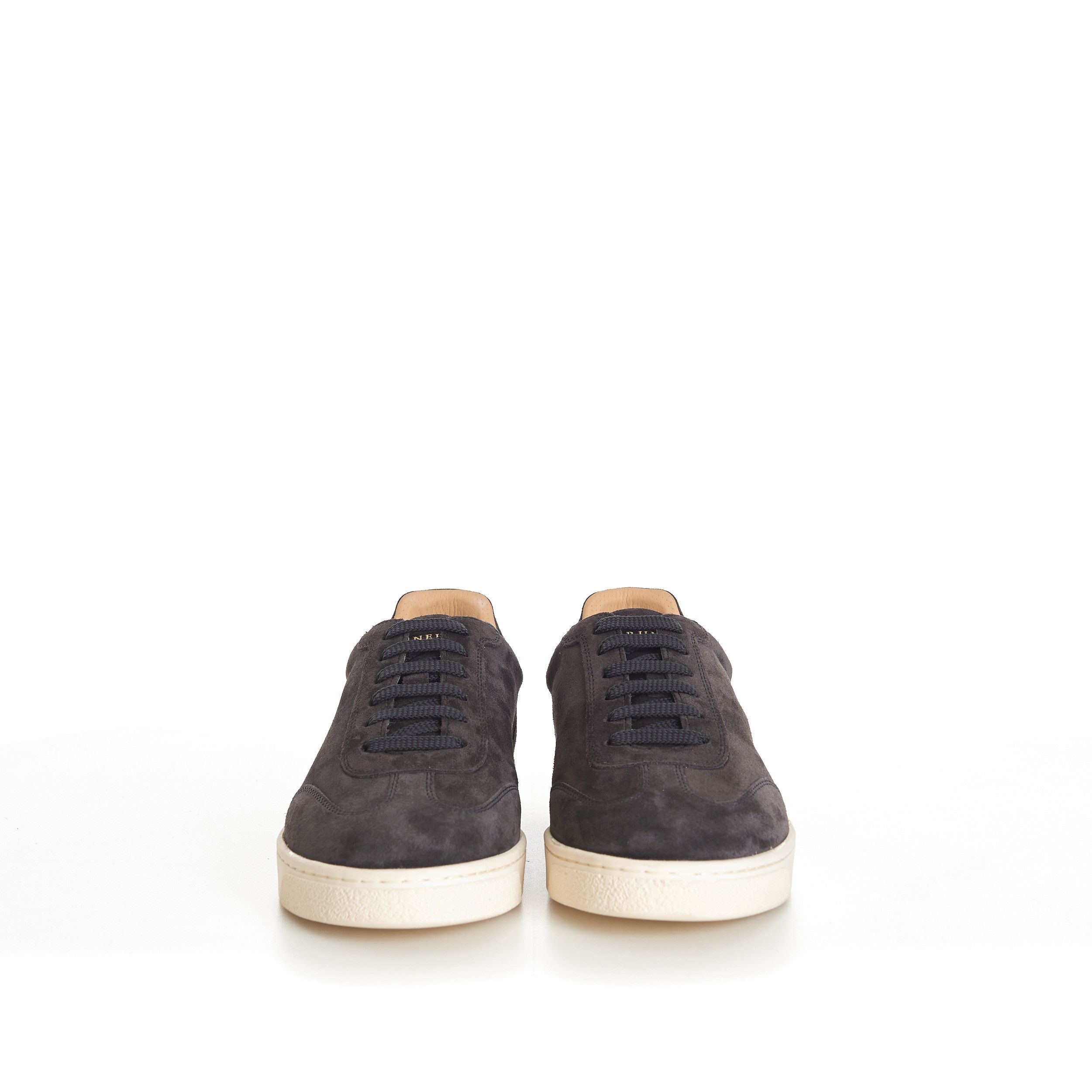 Brunello Cucinelli Anthracite Grey Suede Round Toe Lace-Up Sneakers Size US 7 / EU 40 - 2 Thumbnail