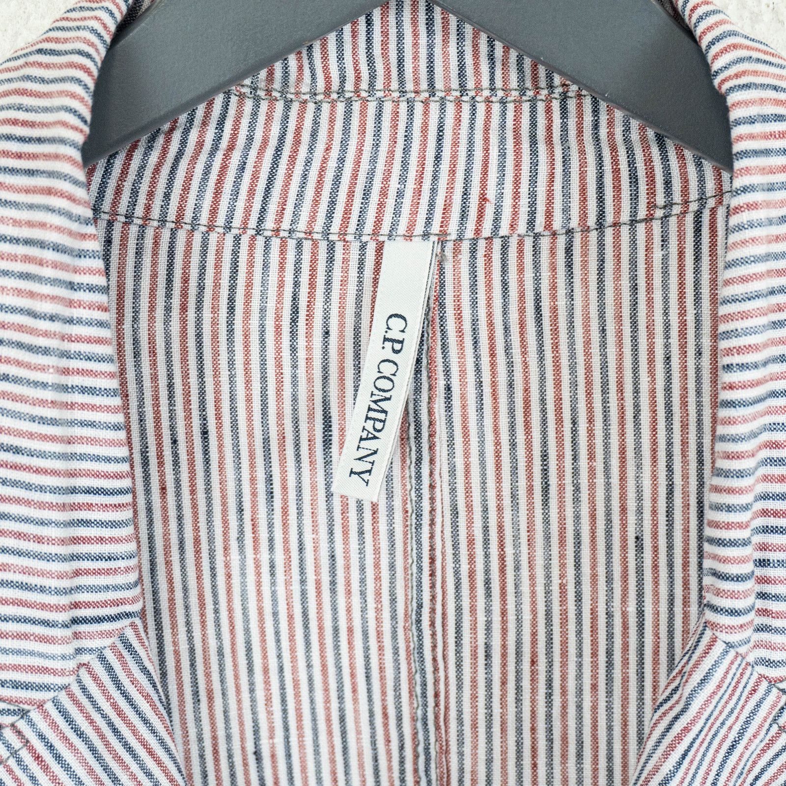 C.P. Company CP COMPANY Linen Unstructured Blazer Jacket Red Blue 50 Size 40L - 11 Thumbnail