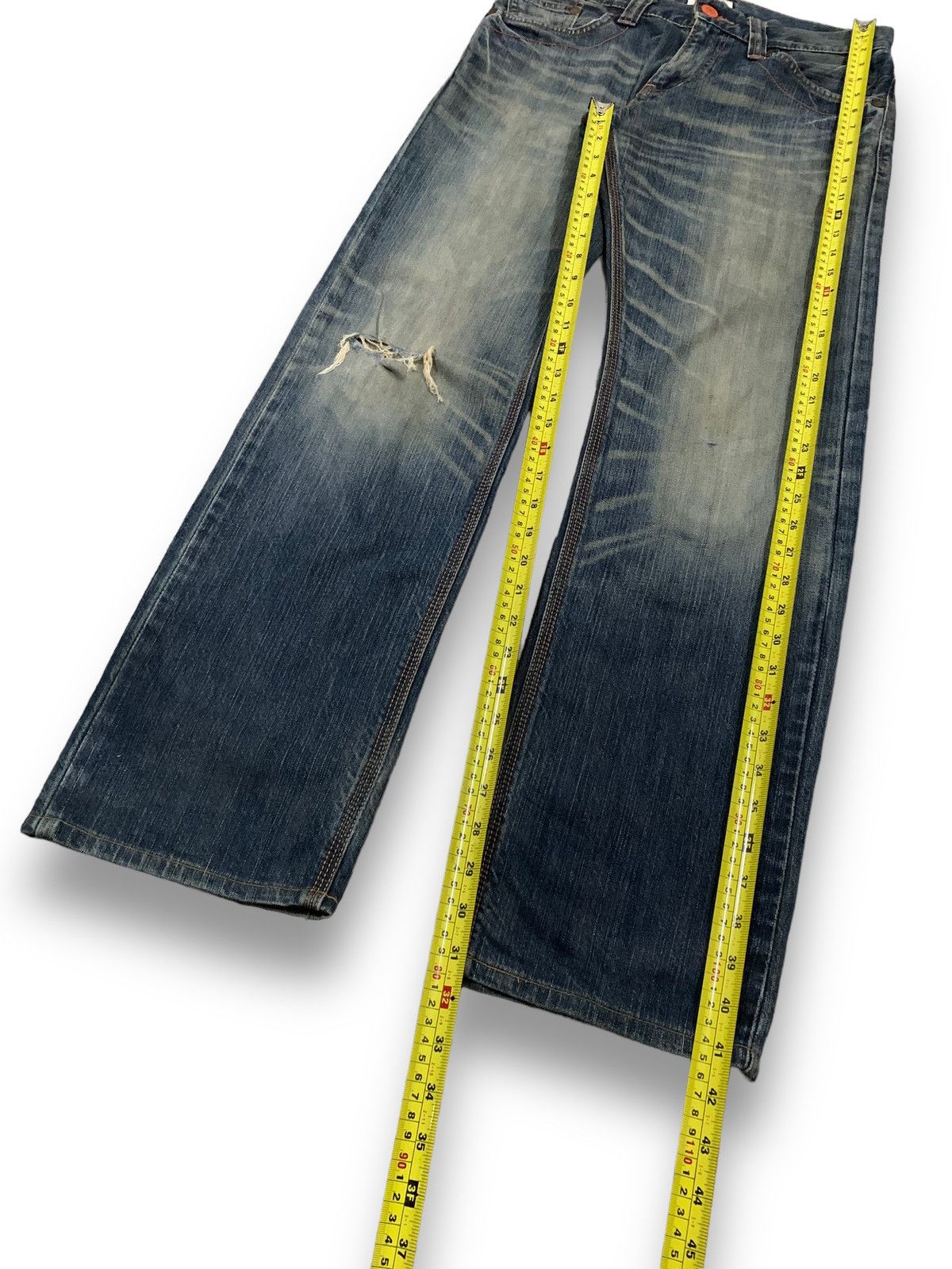 Edwin Vintage Edwin XV Mud Wash Distressed Grunge Jeans Size US 31 - 15 Thumbnail
