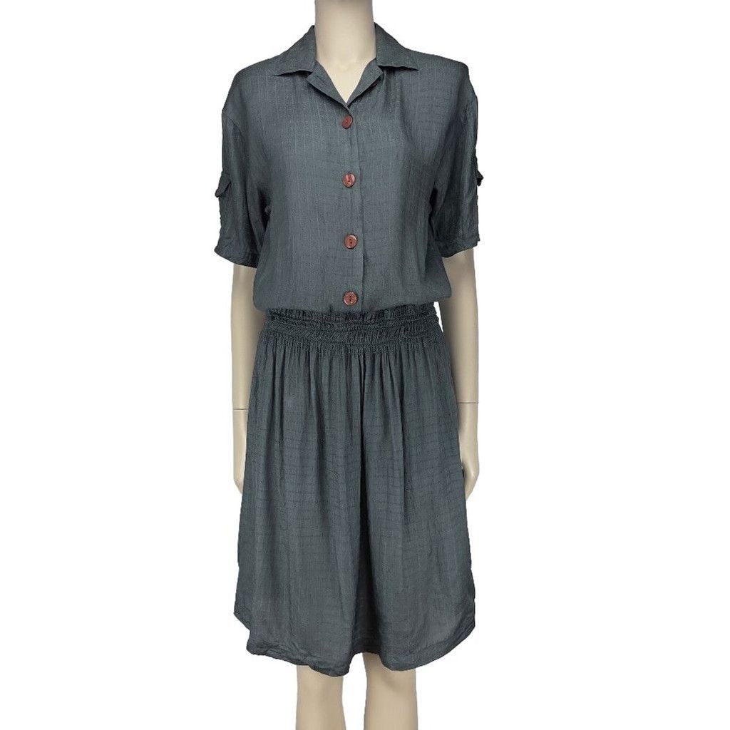 Saks Fifth Avenue 70's SAKS FIFTHHenaghan Designer Short Sleeves Midi Dress S Size S / US 4 / IT 40 - 2 Thumbnail