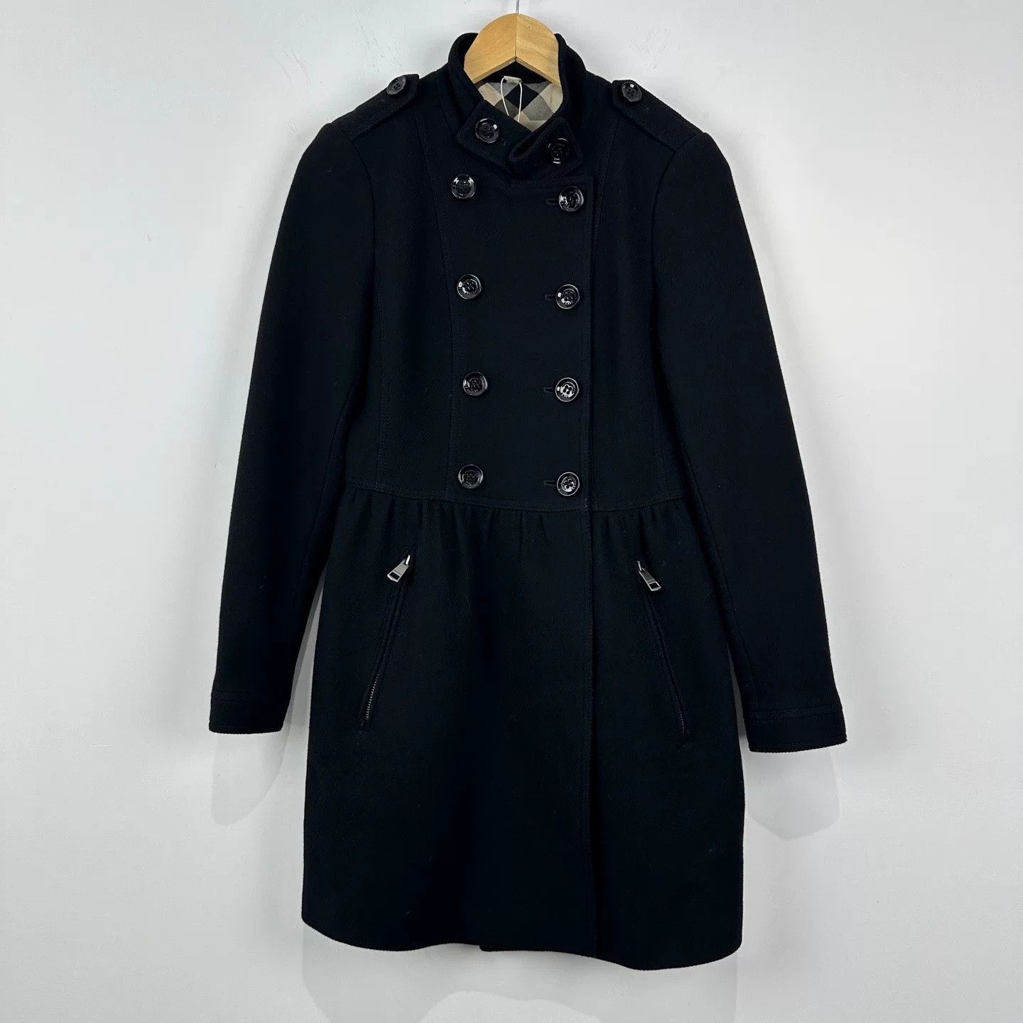 Burberry Burberry Wool Coat Size US XXS / EU 40 - 1 Thumbnail