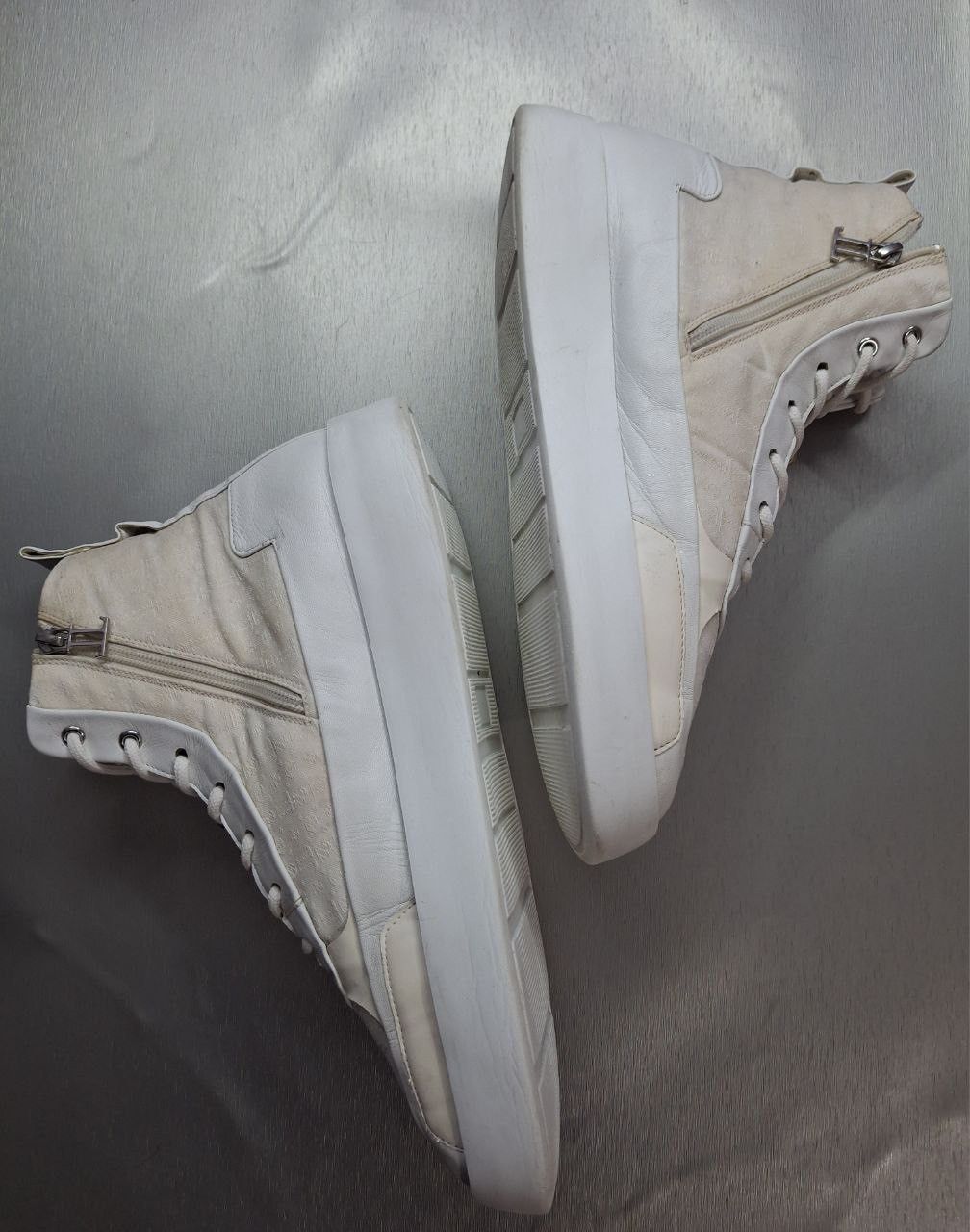 Handmade Leandro Lopes Mid Top Handmade Leather Sneakers Size US 11.5 / EU 44-45 - 5 Thumbnail