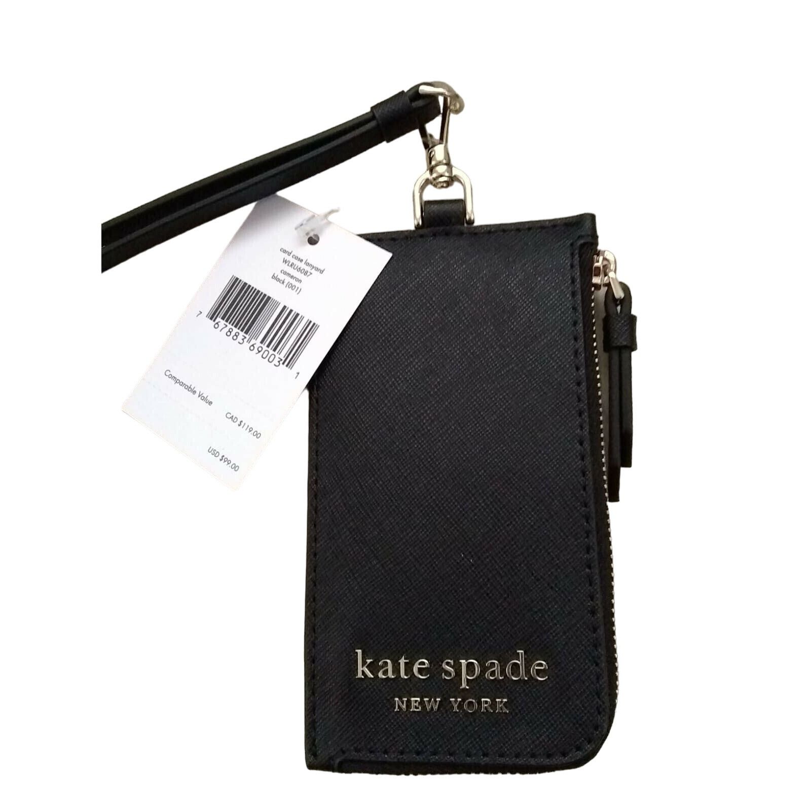 Kate Spade Kate Spade ID Card Case Cameron Lanyard Black Holder Wallet Size ONE SIZE - 8 Thumbnail
