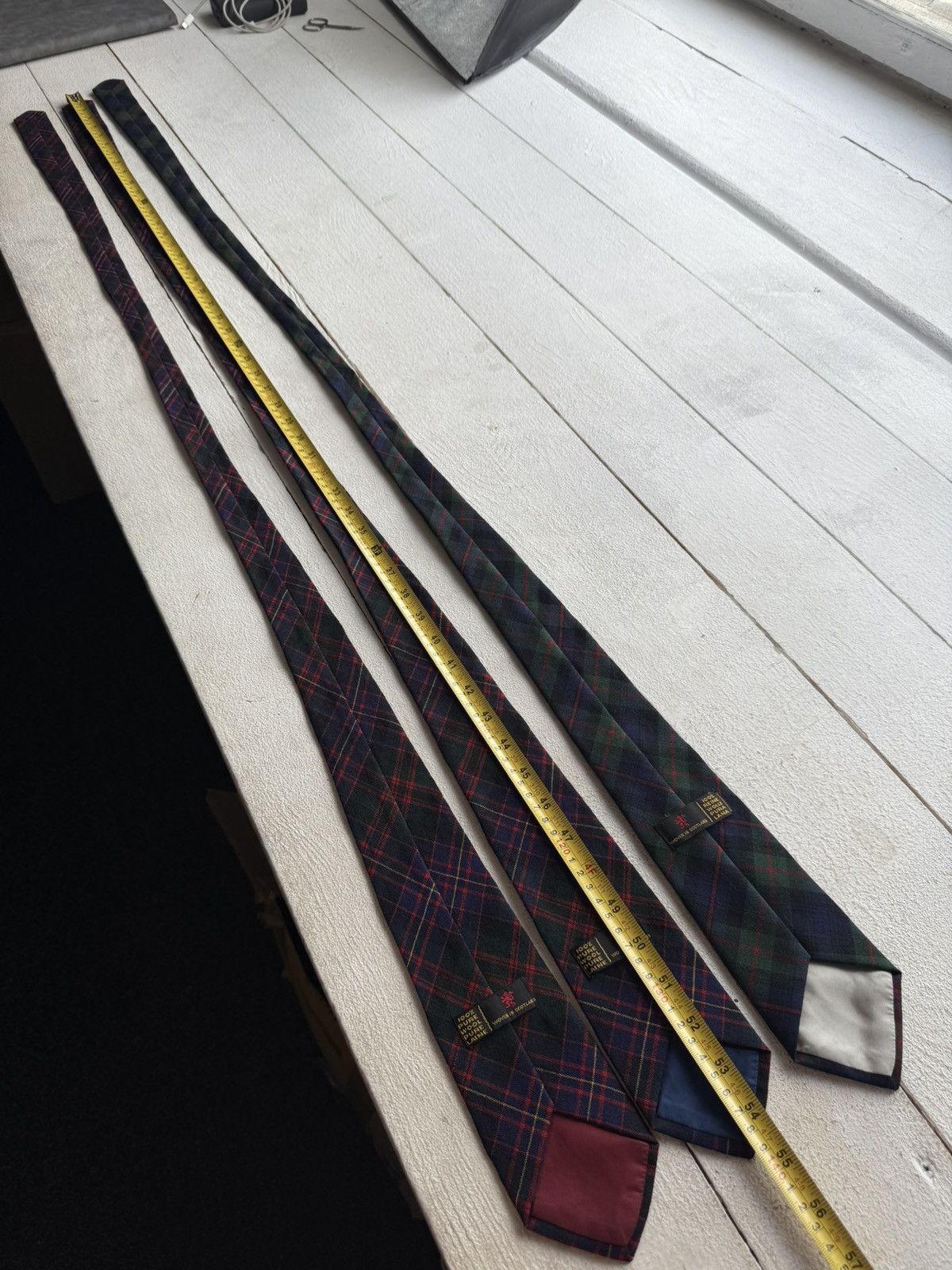 Designer × Vintage 3x Vintage Scottish Wool Tartan Ties Made in Scotland Size ONE SIZE - 8 Thumbnail