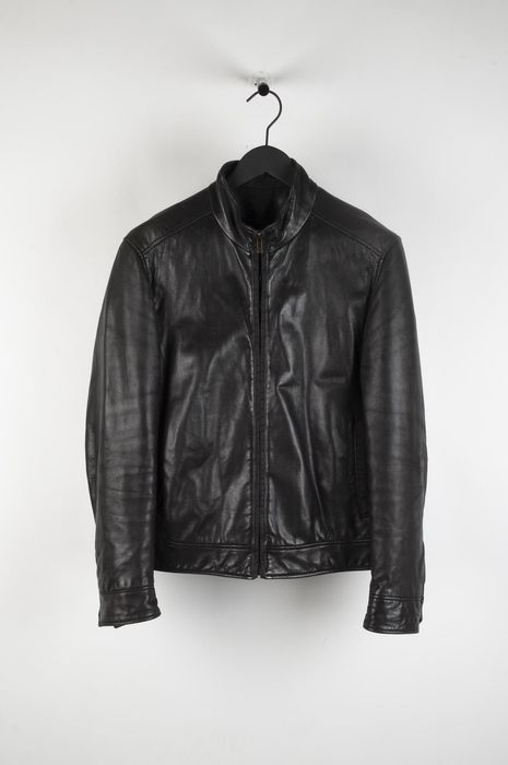 Z zegna leather outlet jacket