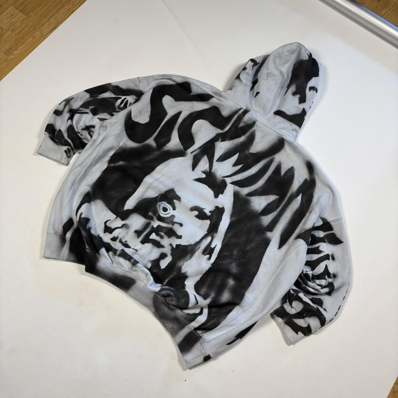 Japanese Brand Airbrush Graphic Hoodie Oversized Baggy Size US XL / EU 56 / 4 - 4 Thumbnail