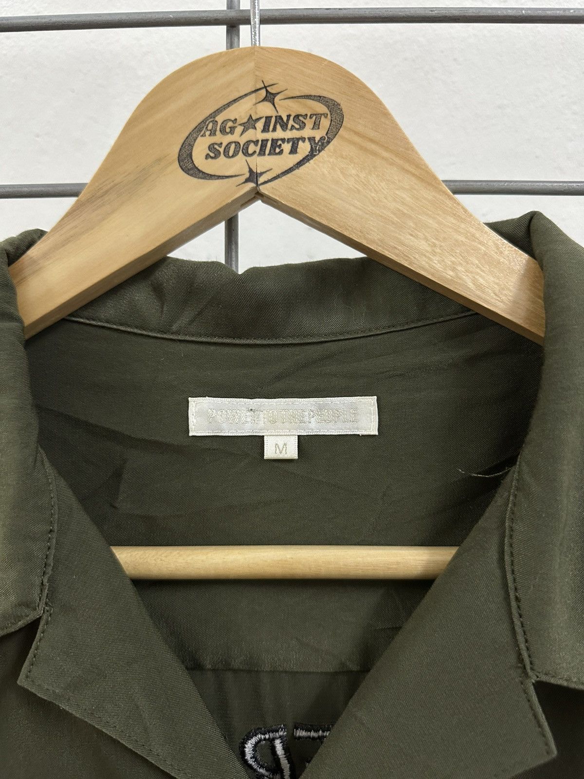 Japanese Brand Power To The People Sukajan Crop Top Open Collar Shirt Size M / US 6-8 / IT 42-44 - 6 Thumbnail