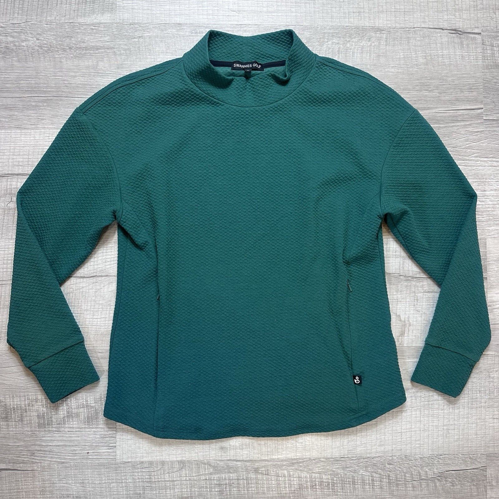 Other Women's Swannies Golf Paige Mock Neck Waffle Knit Pullover Size S / US 4 / IT 40 - 1 Thumbnail