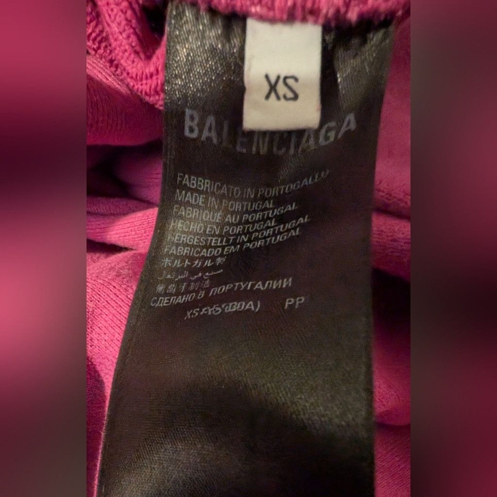 Balenciaga Balenciaga Pink Cropped Hoodie Sweatshirt Size XS / US 0-2 / IT 36-38 - 7 Thumbnail