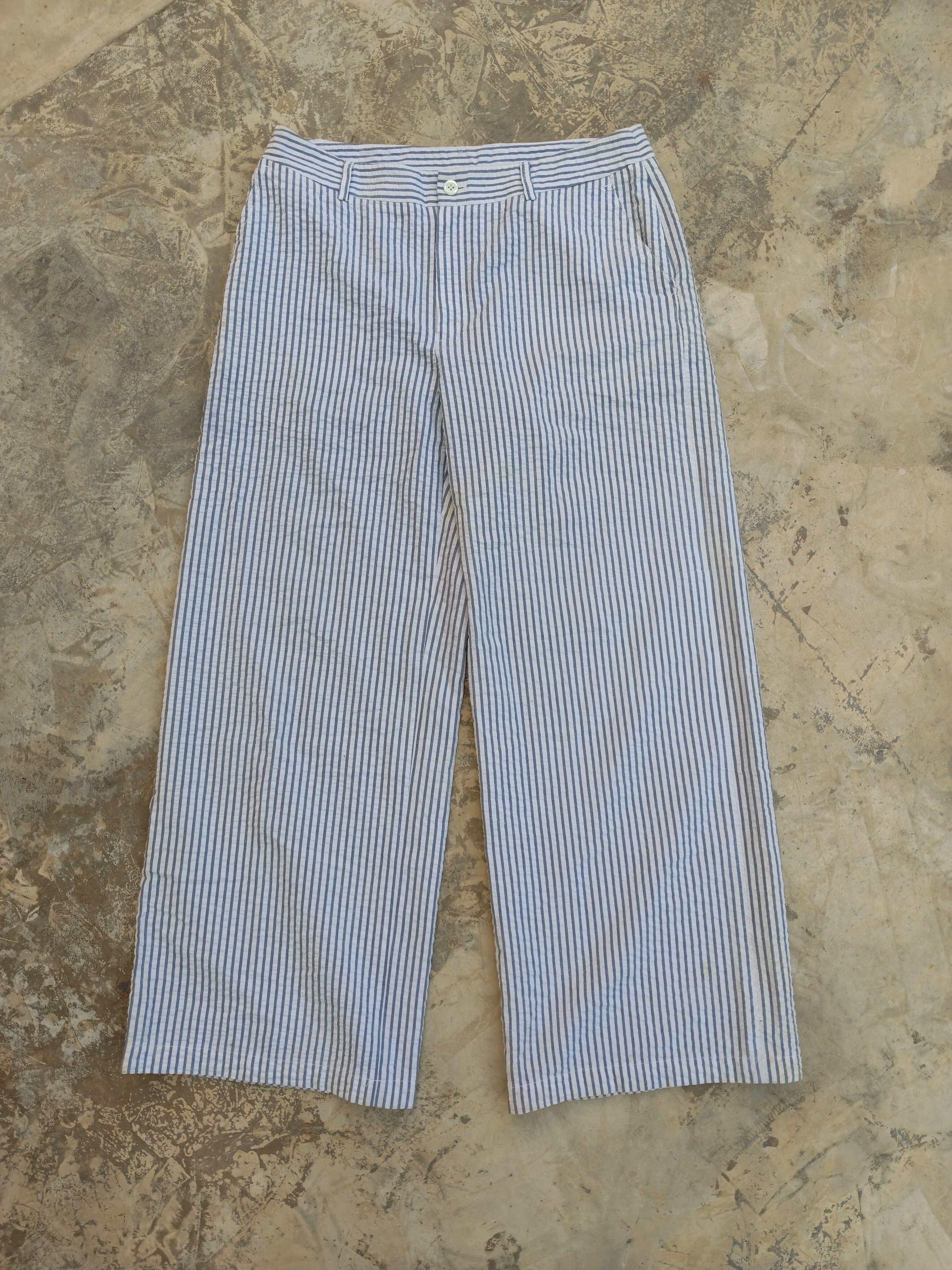 Lacoste LACOSTE Striped Wide Leg Stretch Pant Size 31" - 5 Thumbnail