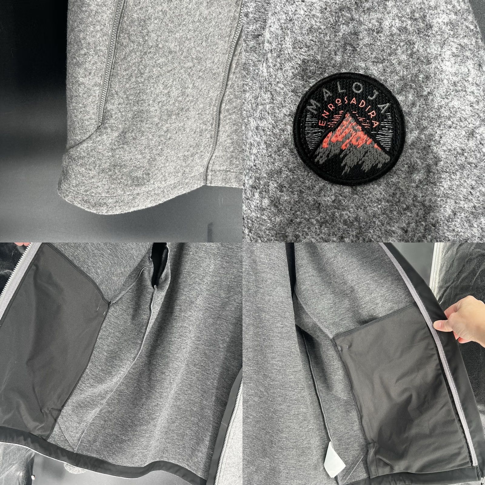 Vintage Maloja Mens Wool Hooded Full Zip Jacket XL Gray Windbreaker Mens Size US XL / EU 56 / 4 - 8 Thumbnail