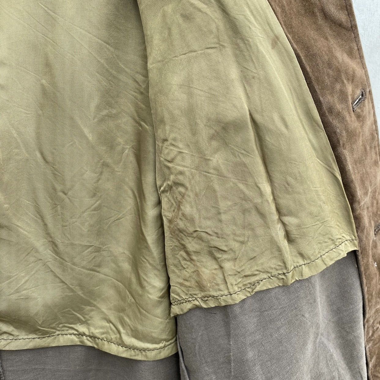 Vintage Rough out Japanese Brand Suede Leather Jacket