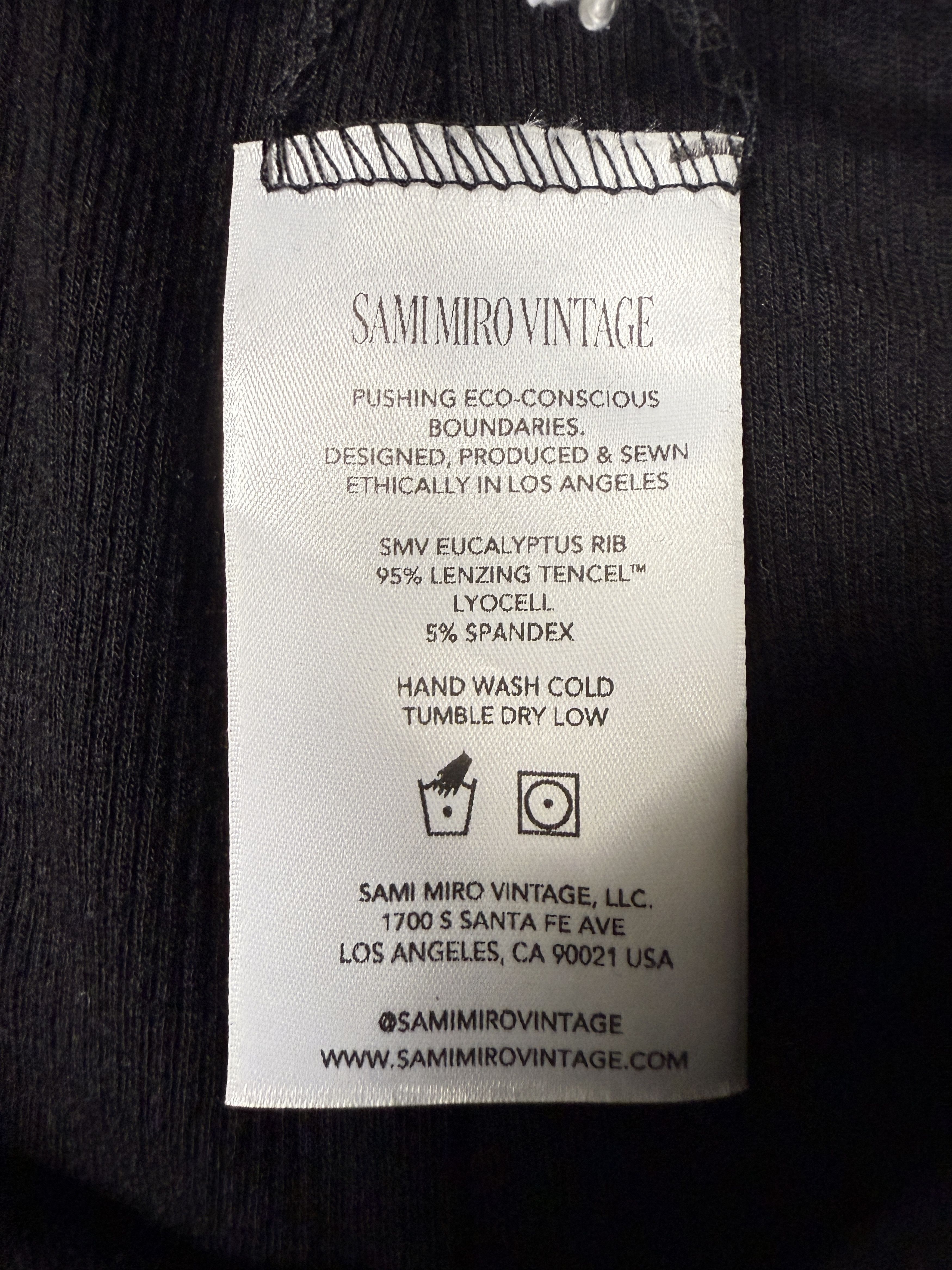 SAMI MIRO VINTAGE SAMI MIRO VINTAGE Black Rib Asymmetric Pants Size 26" / US 2 / IT 38 - 8 Thumbnail