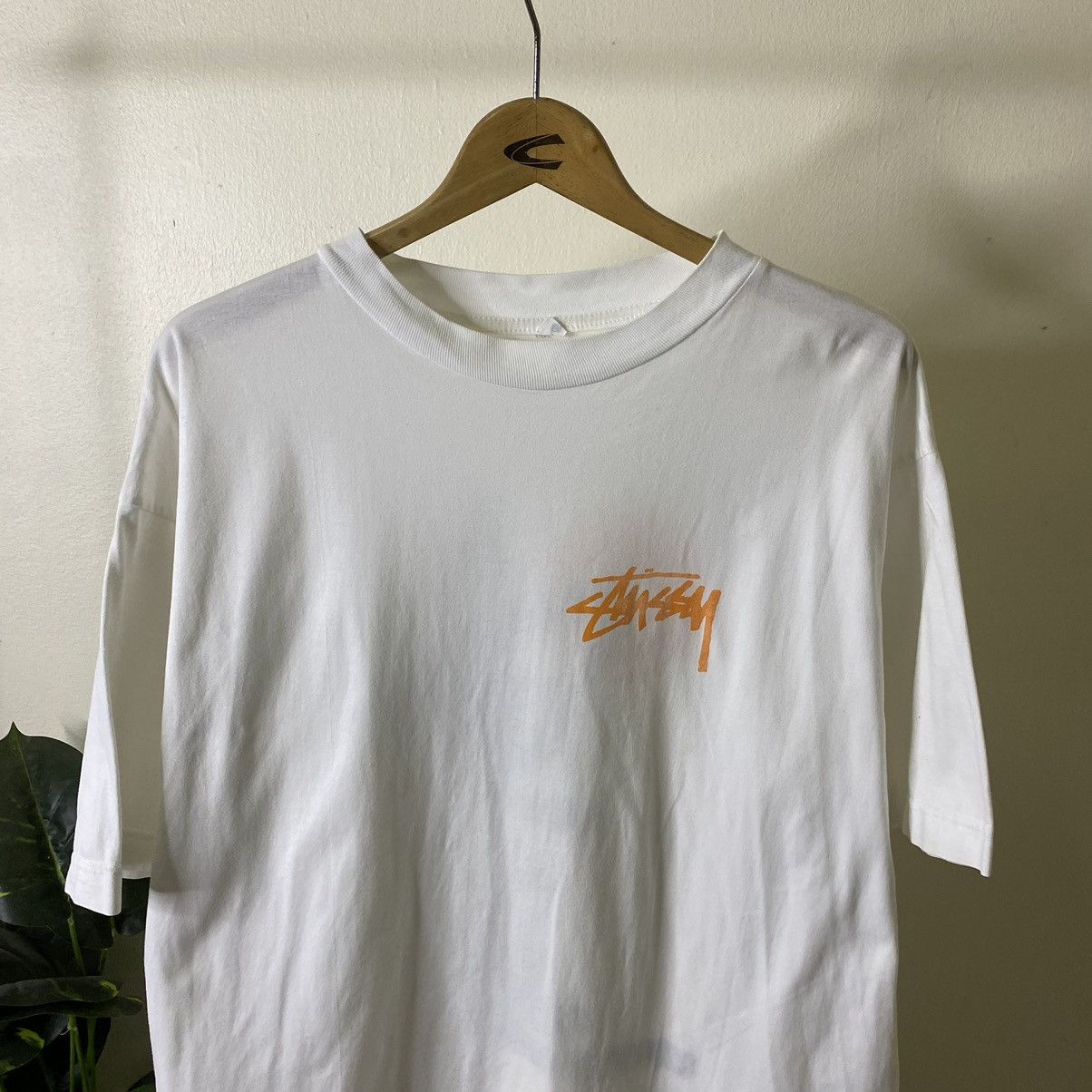 Vintage Vintage 1990s Stussy Big Script Boot Tee Size US L / EU 52-54 / 3 - 5 Thumbnail