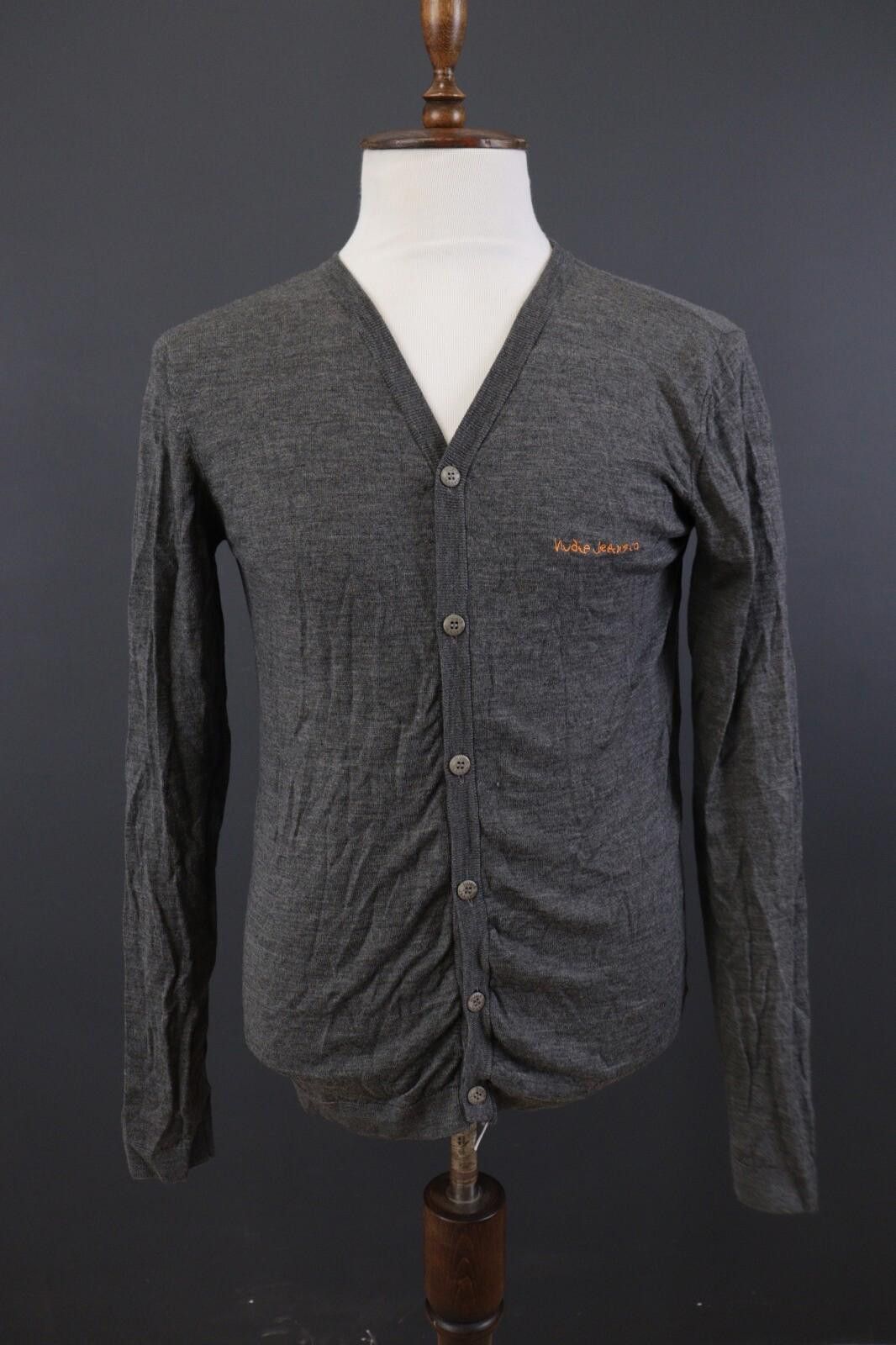 Nudie Jeans Nudie Jeans Co Gray V-Neck Cardigan Sweater Size L Size US L / EU 52-54 / 3 - 1 Thumbnail