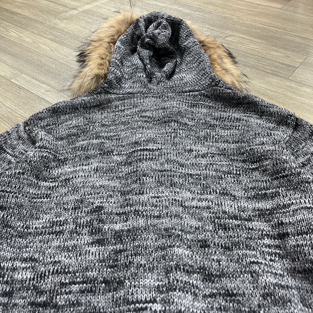 PPFM 2000s PPFM Knitted Full Zip Fur Hoodie Winter Lgb Style Size US L / EU 52-54 / 3 - 17 Thumbnail