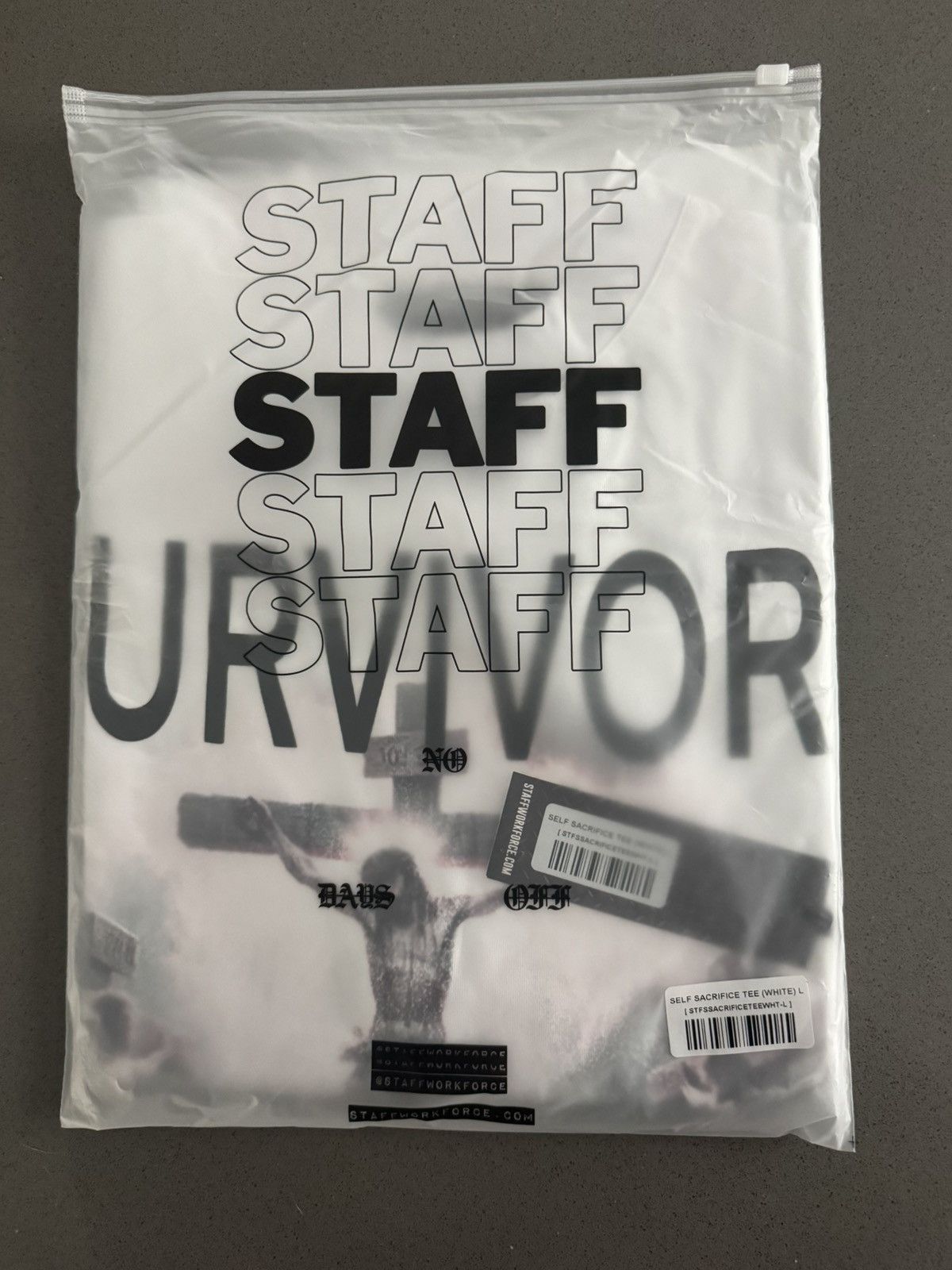 STAFF WORKFORCE STAFF WORKFORCE SELF SACRIFICE SURVIVORS GUILT T suicideboys Size US L / EU 52-54 / 3 - 5 Thumbnail