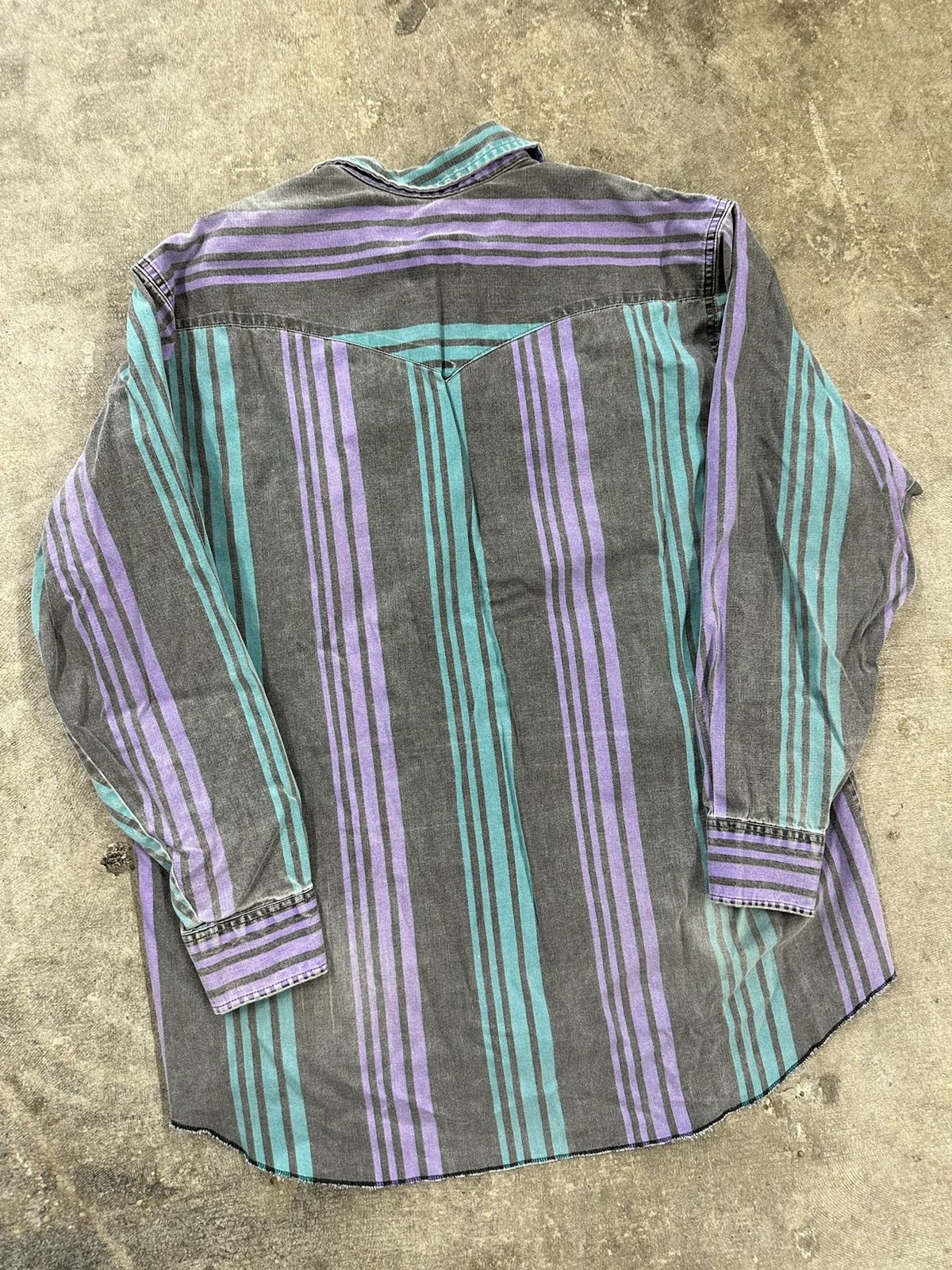 Wrangler Vintage 90s Wrangler Western Brushpopper Button Up Shirt Size US XL / EU 56 / 4 - 4 Thumbnail