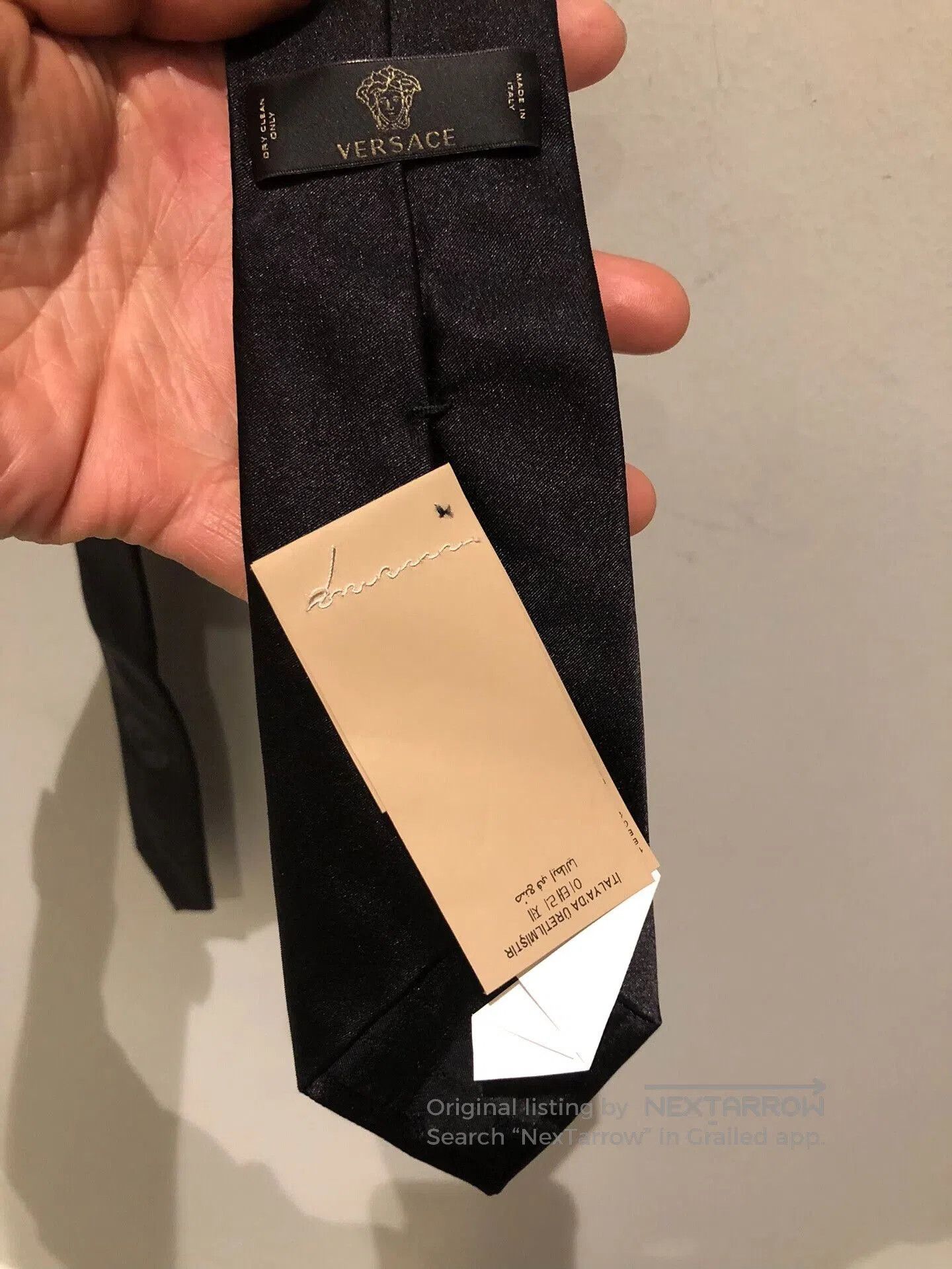 Versace Versace Silk Black Tie. Size ONE SIZE - 4 Thumbnail