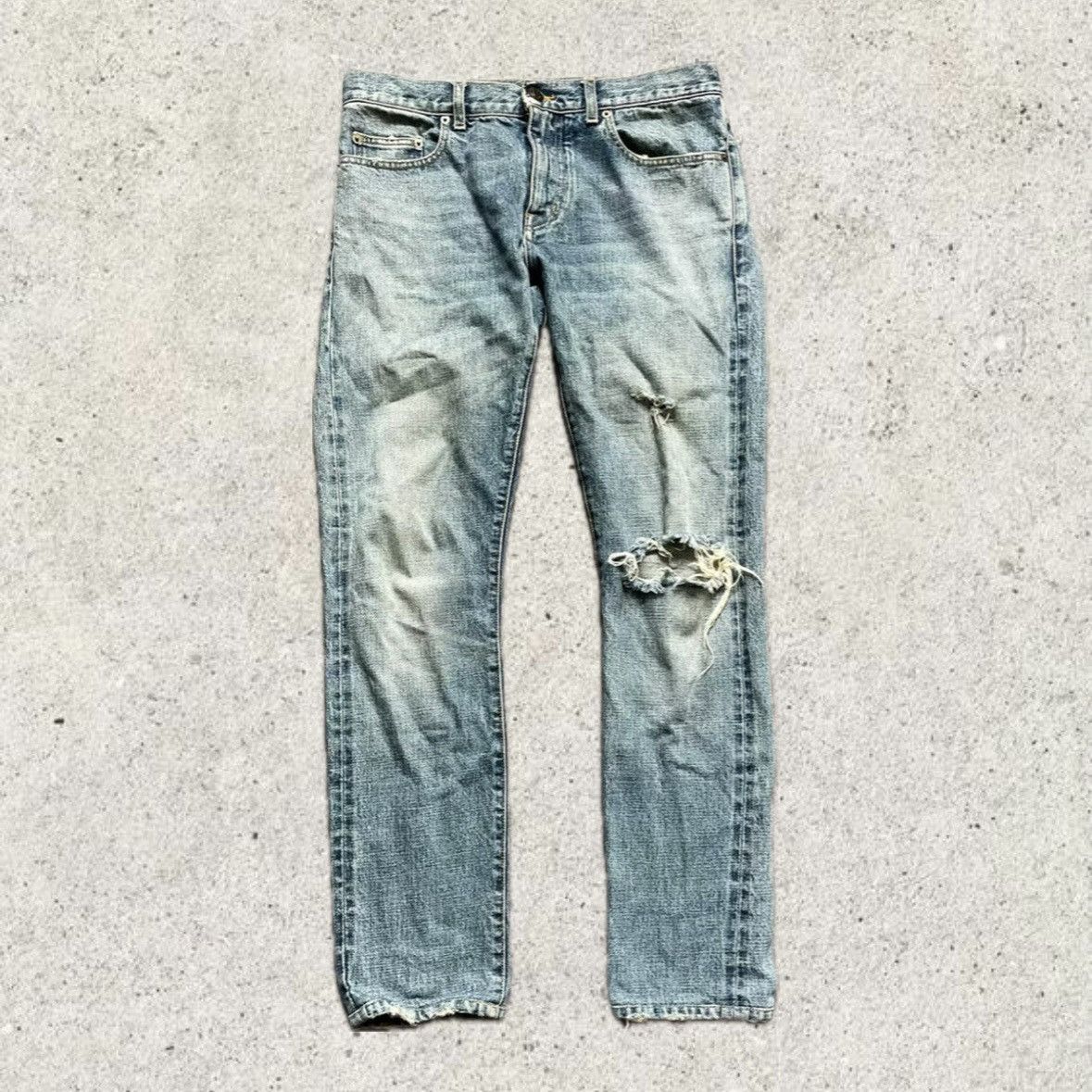 Saint Laurent Paris D02 Knee Slit Jeans