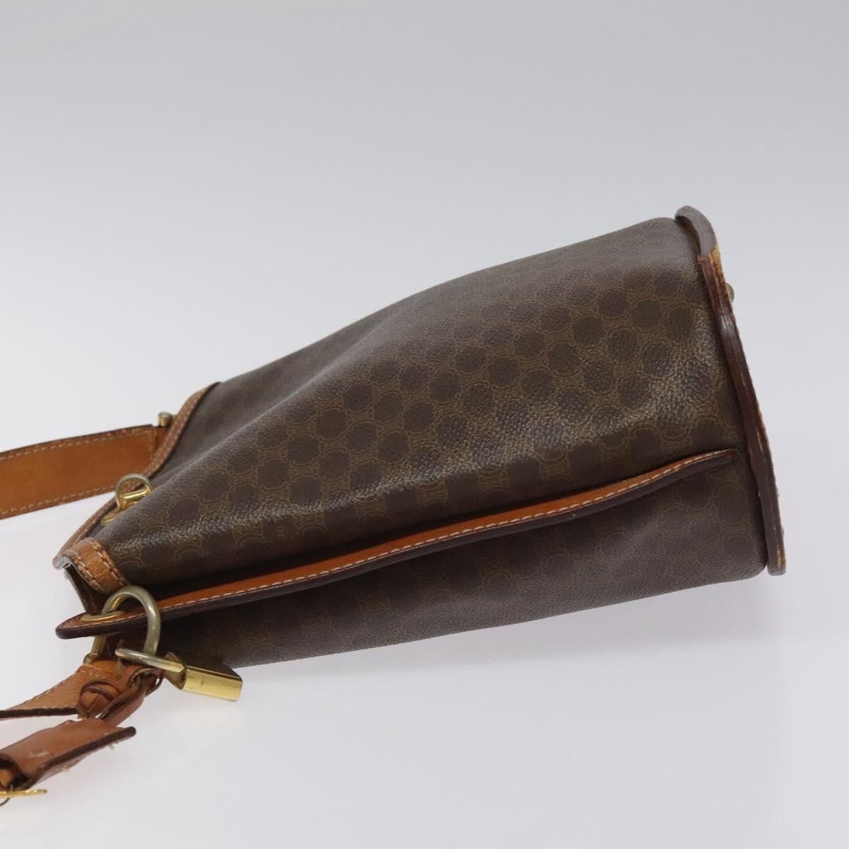 Celine CELINE Macadam Canvas Shoulder Bag Pvc Leather Brown Gold Size ONE SIZE - 5 Thumbnail