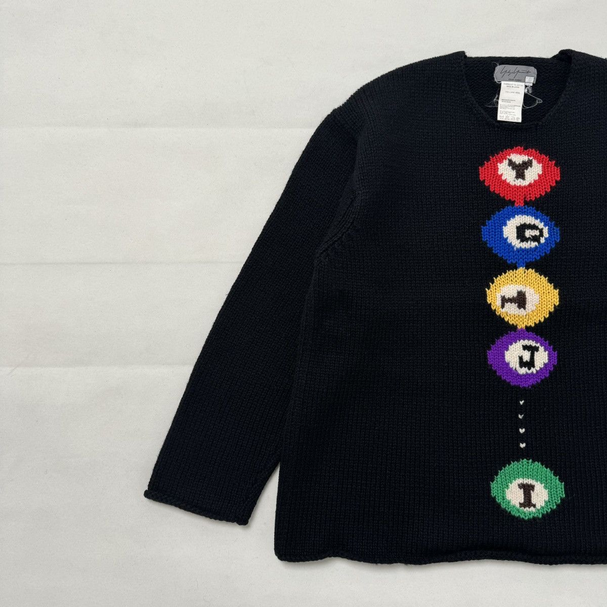 Yohji Yamamoto Pour Homme AW97 “Yohji” Signature Billiards Sweater Size US M / EU 48-50 / 2 - 4 Thumbnail