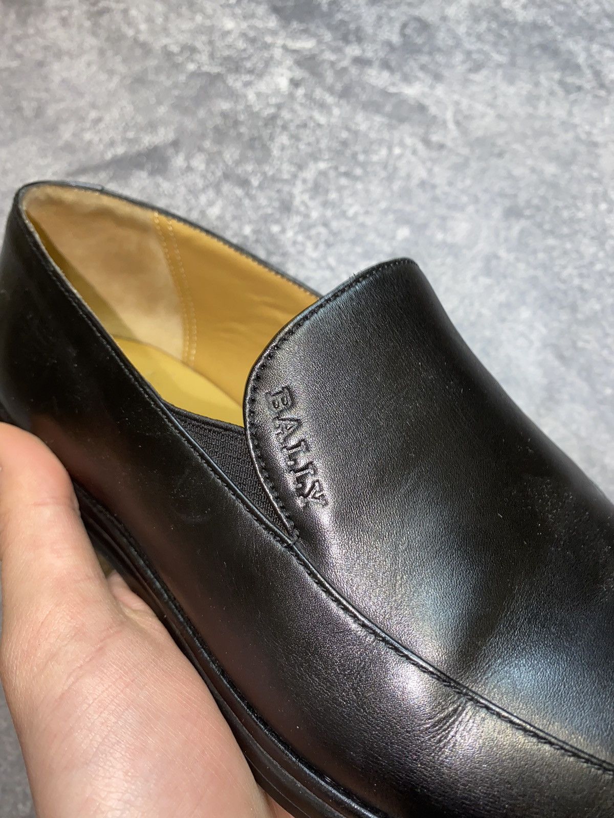 Bally Leather Slip On Loafers