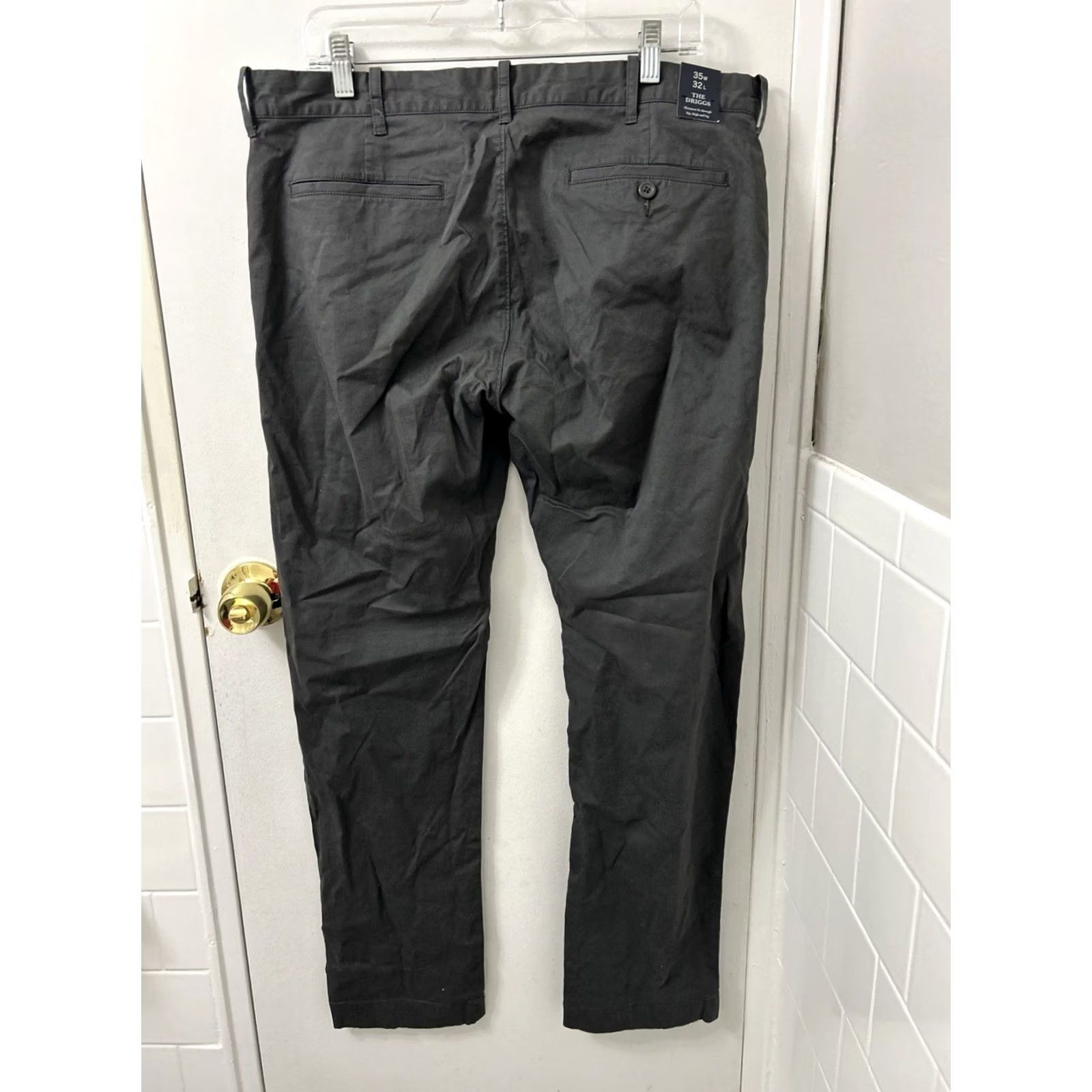 J.Crew J. Crew The Driggs Slim Fit Flex Chino Pants Mens 35x32 Gray Flat Front Tapered Regular Inseam 32"} Size US 35 - 6 Thumbnail