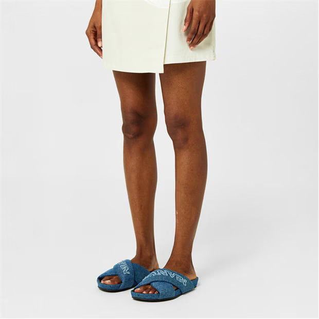 Lanvin o1g2r1mq1024 Slides in Denim Blue Size US 9 / IT 39 - 5 Thumbnail