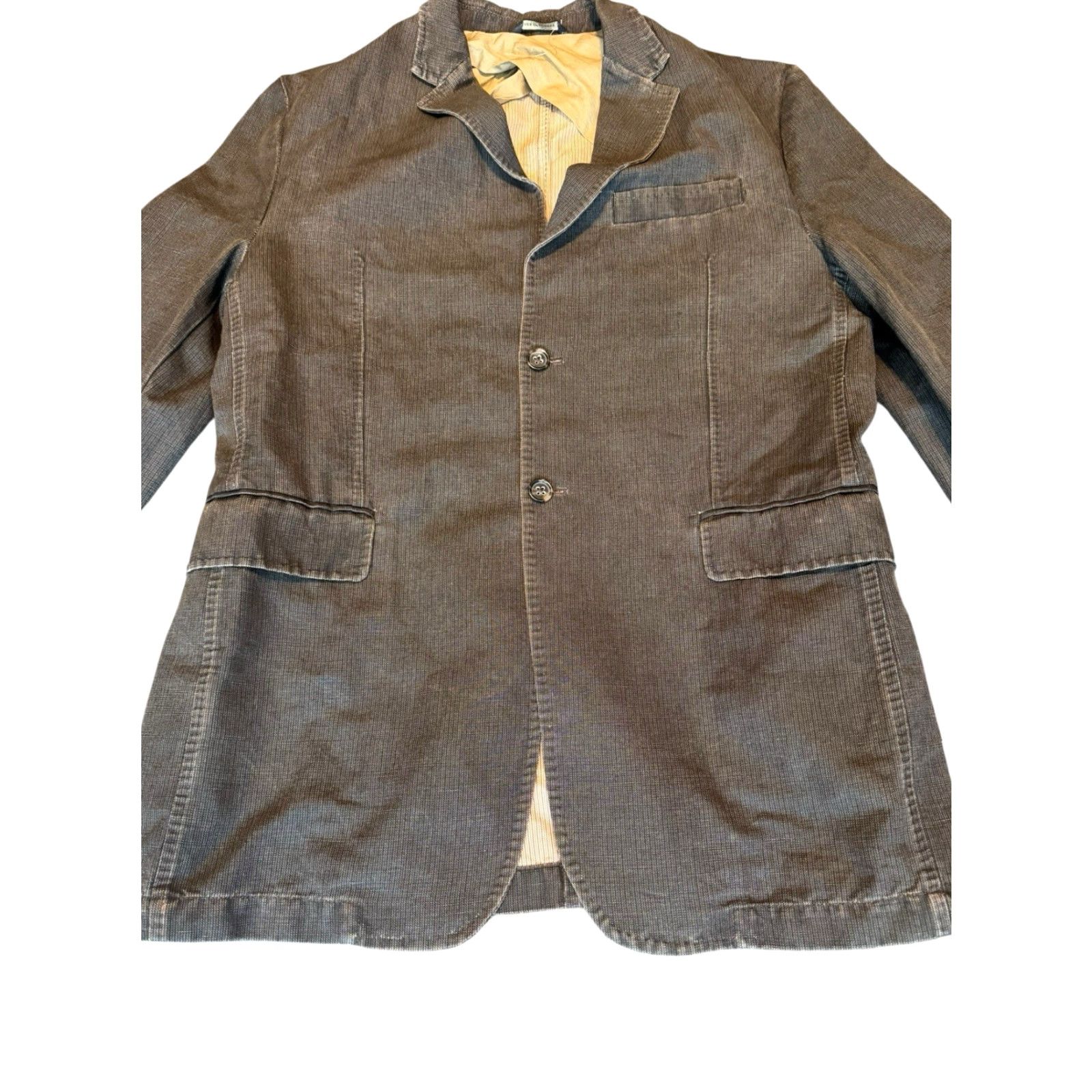 Banana Republic Banana Republic Blazer Sports Coat Jacket Coat Men's Brown Linen Blend 2-Button 44R Regular Size 44R - 6 Thumbnail