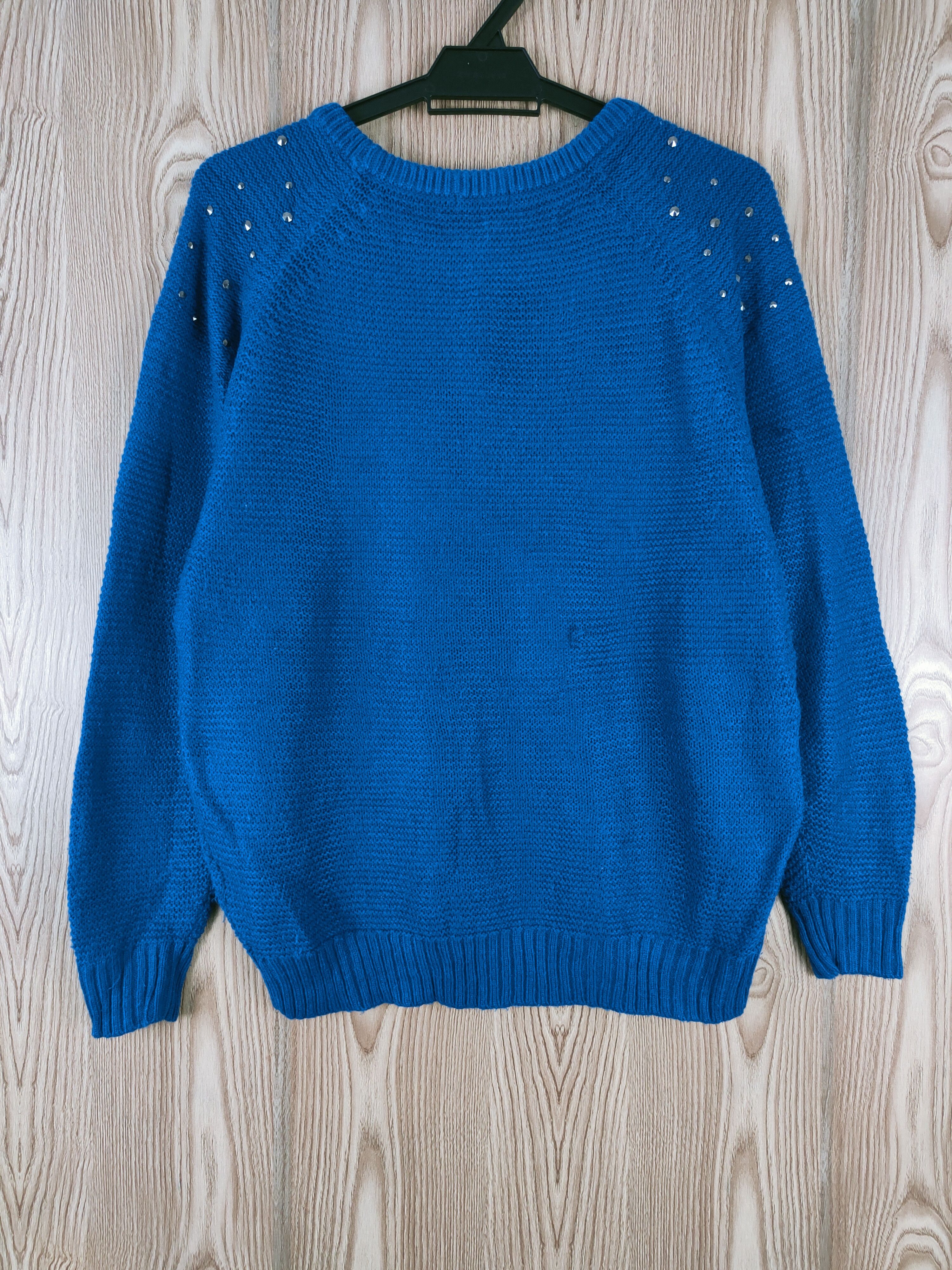 Japanese Brand Japanese Brand Blue Knitwear Sweatshirts #W136 Size M / US 6-8 / IT 42-44 - 7 Thumbnail