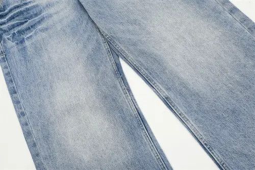 Jean Punk casual retro American distressed washed loose jeans Size US 32 / EU 48 - 6 Thumbnail