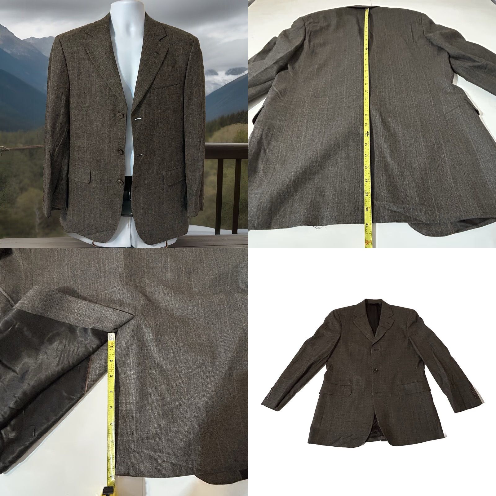 Brooks Brothers Brooks Brothers 346 Stretch 2 Piece Suit Men 40 R Pants 34x28 Wool Brown Plaid Jacket Pants 2 Piece Suit Mens Regular Wool Brown Plaid Brooks Brothers Size 40R - 9 Thumbnail